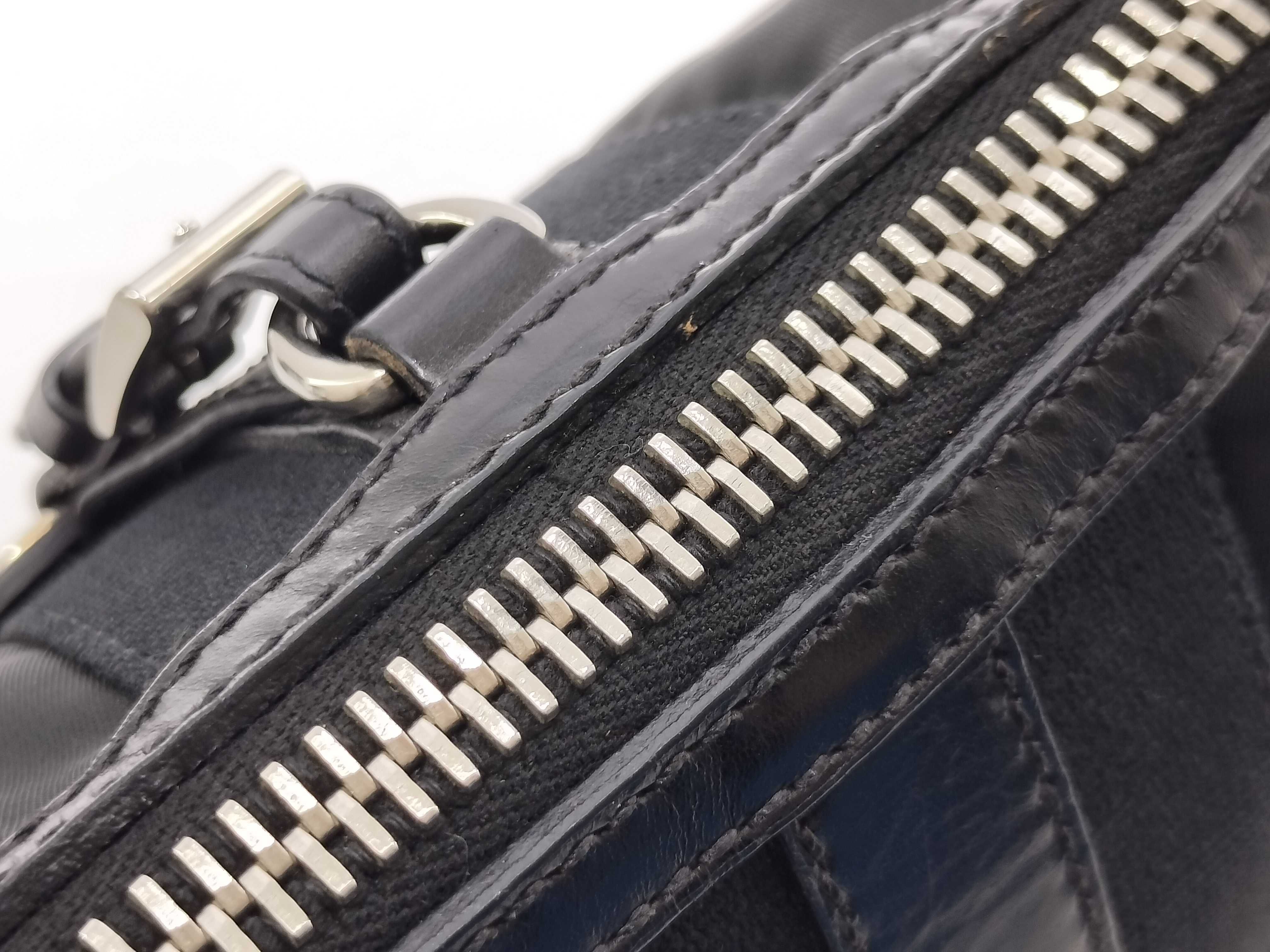 Nylon Prada Handbag Triangle Logo Black Bag Shoulder Bag — view 9