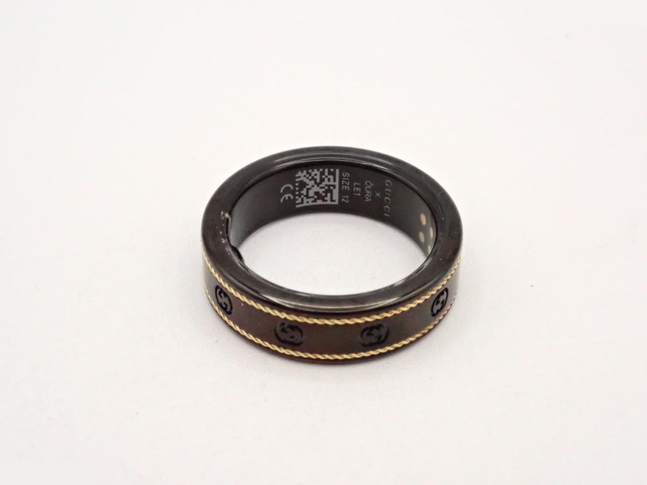 x Aura Ring, Size 9, Titanium, 4.5g, Black, Smart Ring — view 2