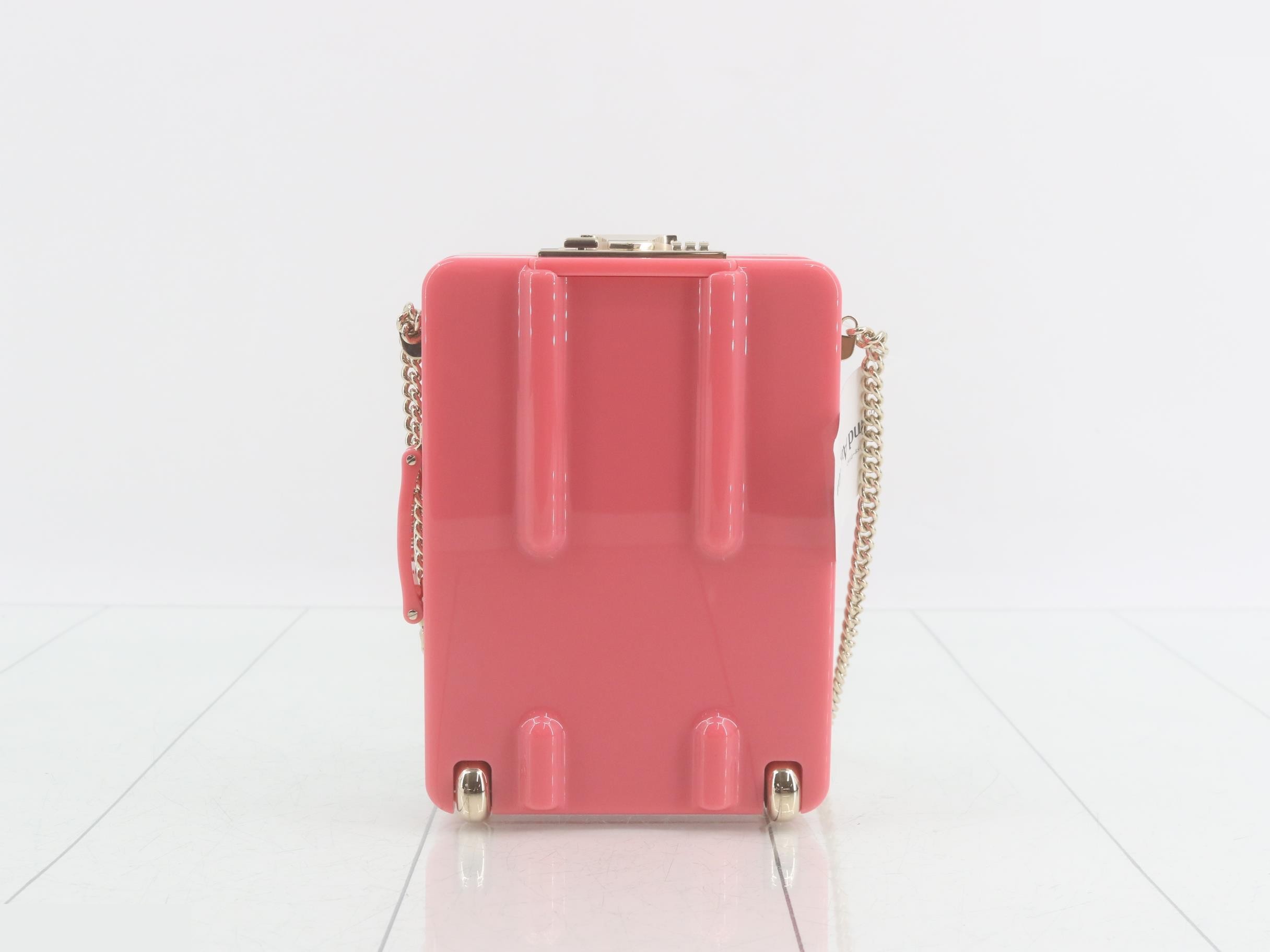 Coco Mark Chain Shoulder Bag (Pink) — view 2
