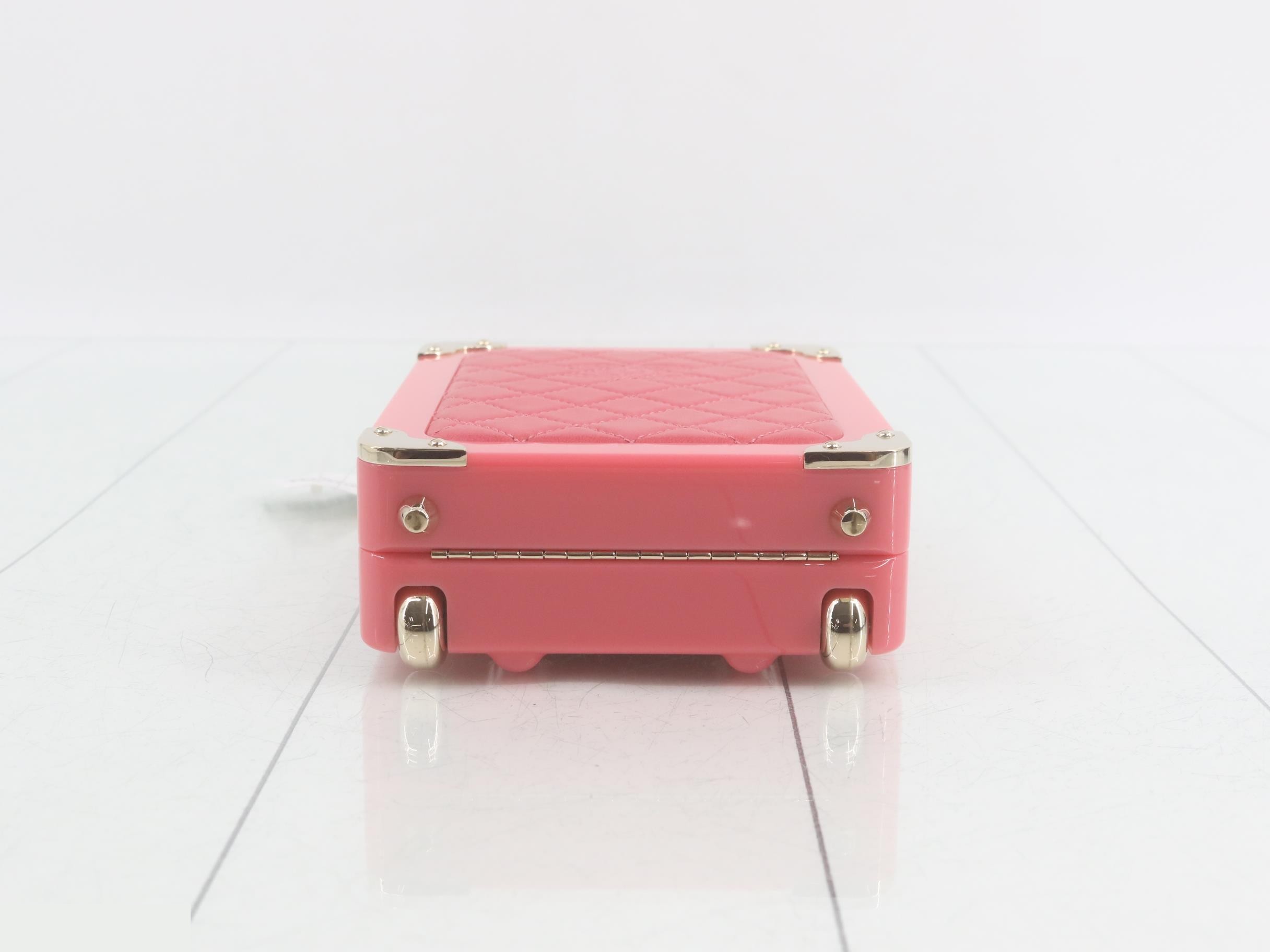 Coco Mark Chain Shoulder Bag (Pink) — view 3