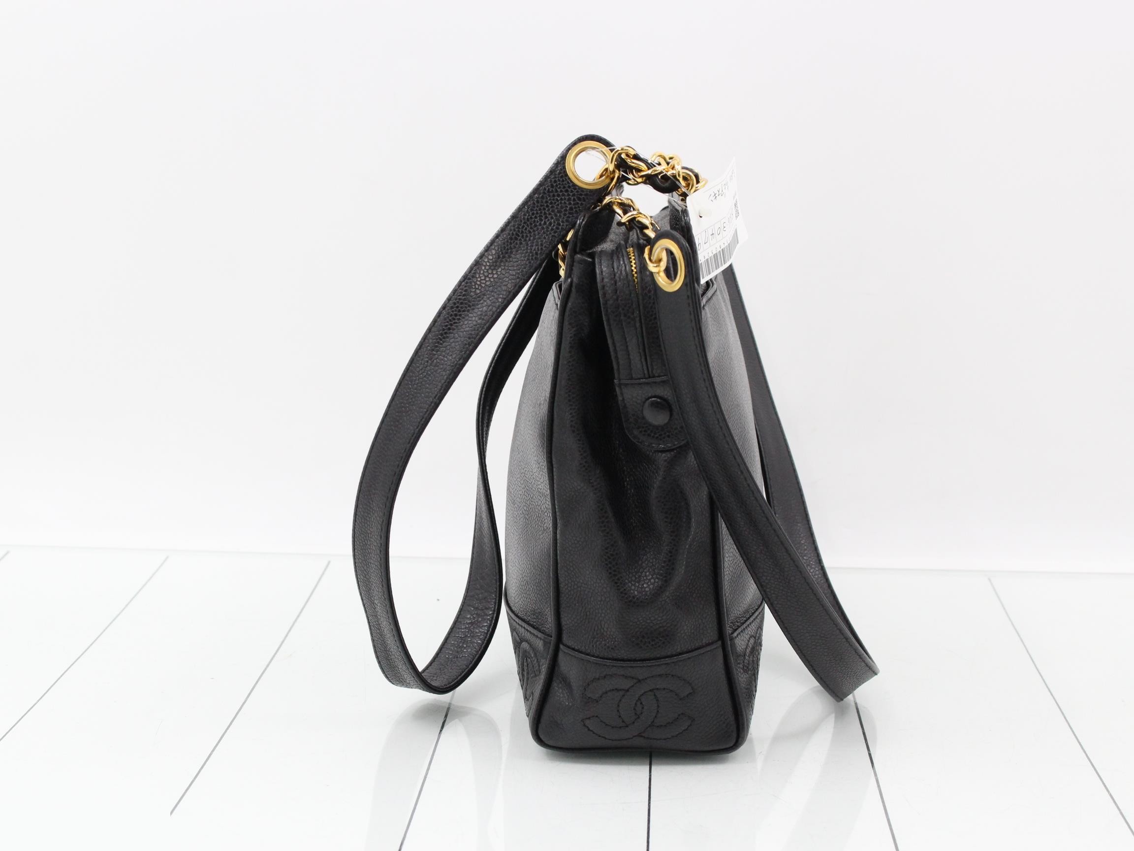 Caviar Skin Triple Coco Shoulder Bag, Unit 4 — view 3