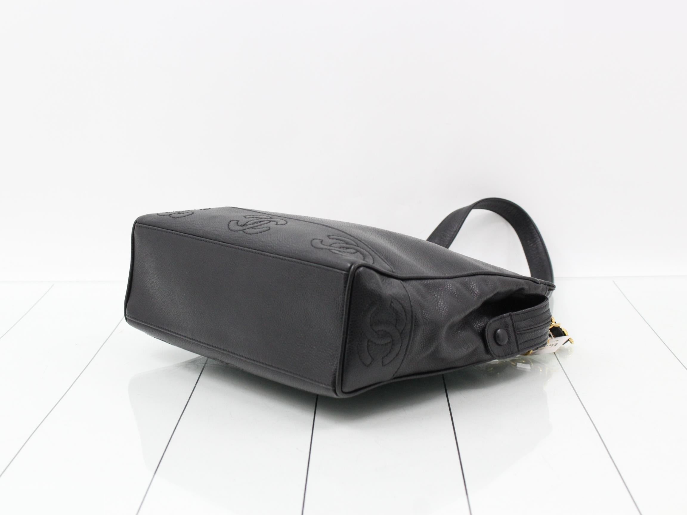 Caviar Skin Triple Coco Shoulder Bag, Unit 4 — view 6