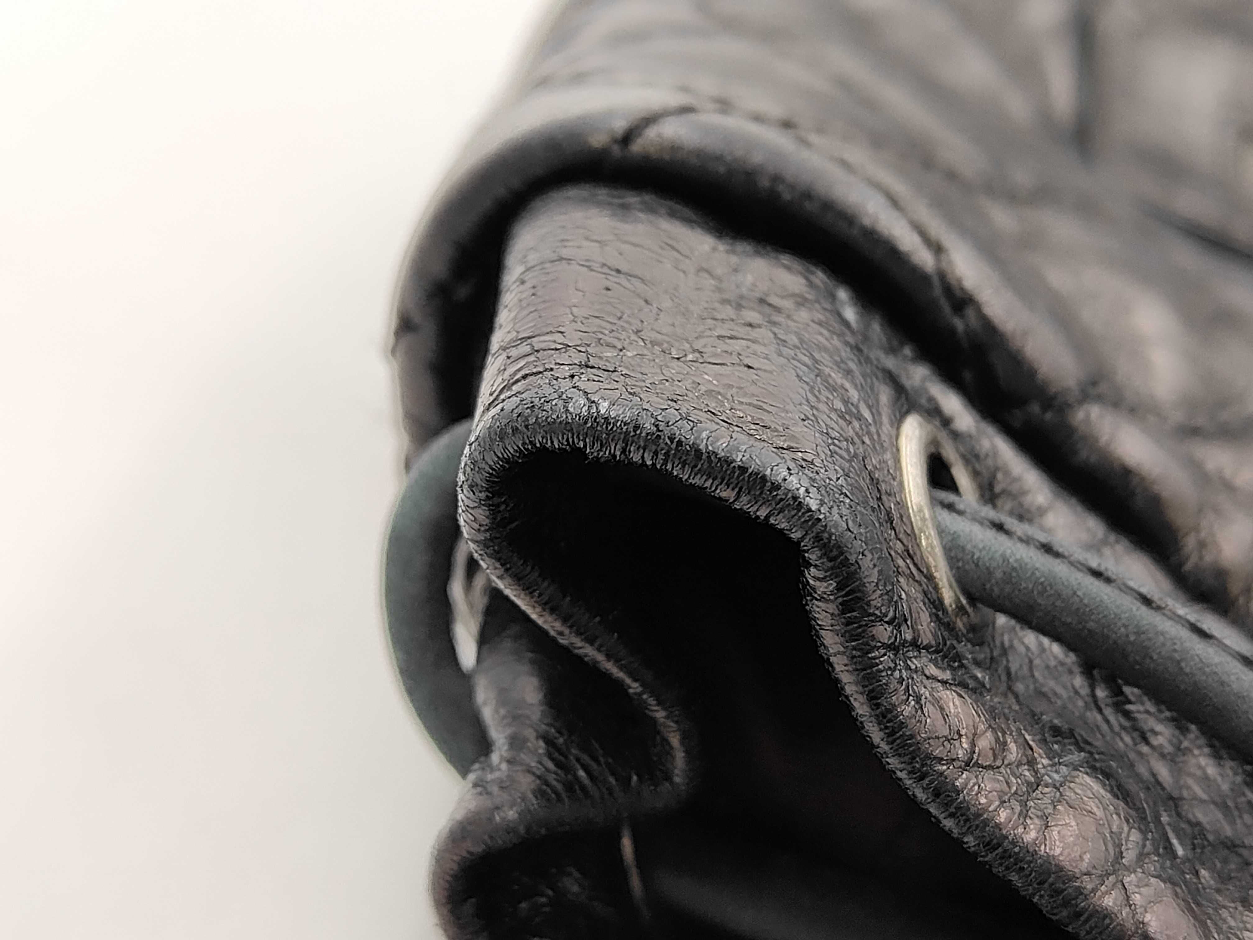 Matelassé Vintage Calfskin Chain Backpack, Black with Gunmetal Hardware, Serial Number — view 12