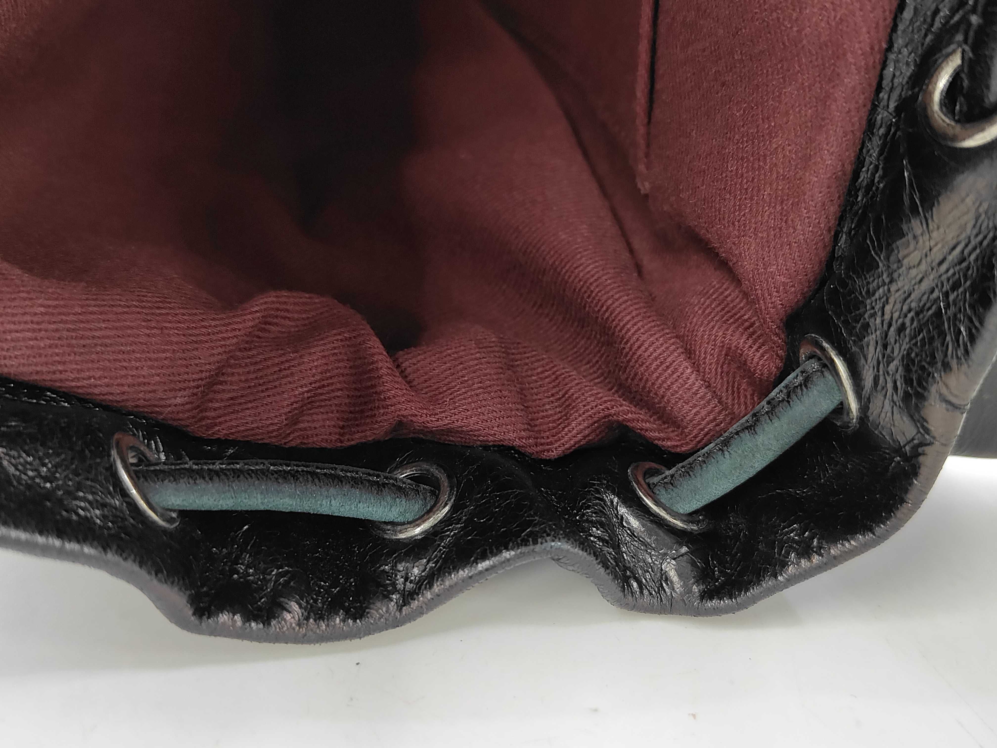 Matelassé Vintage Calfskin Chain Backpack, Black with Gunmetal Hardware, Serial Number — view 13