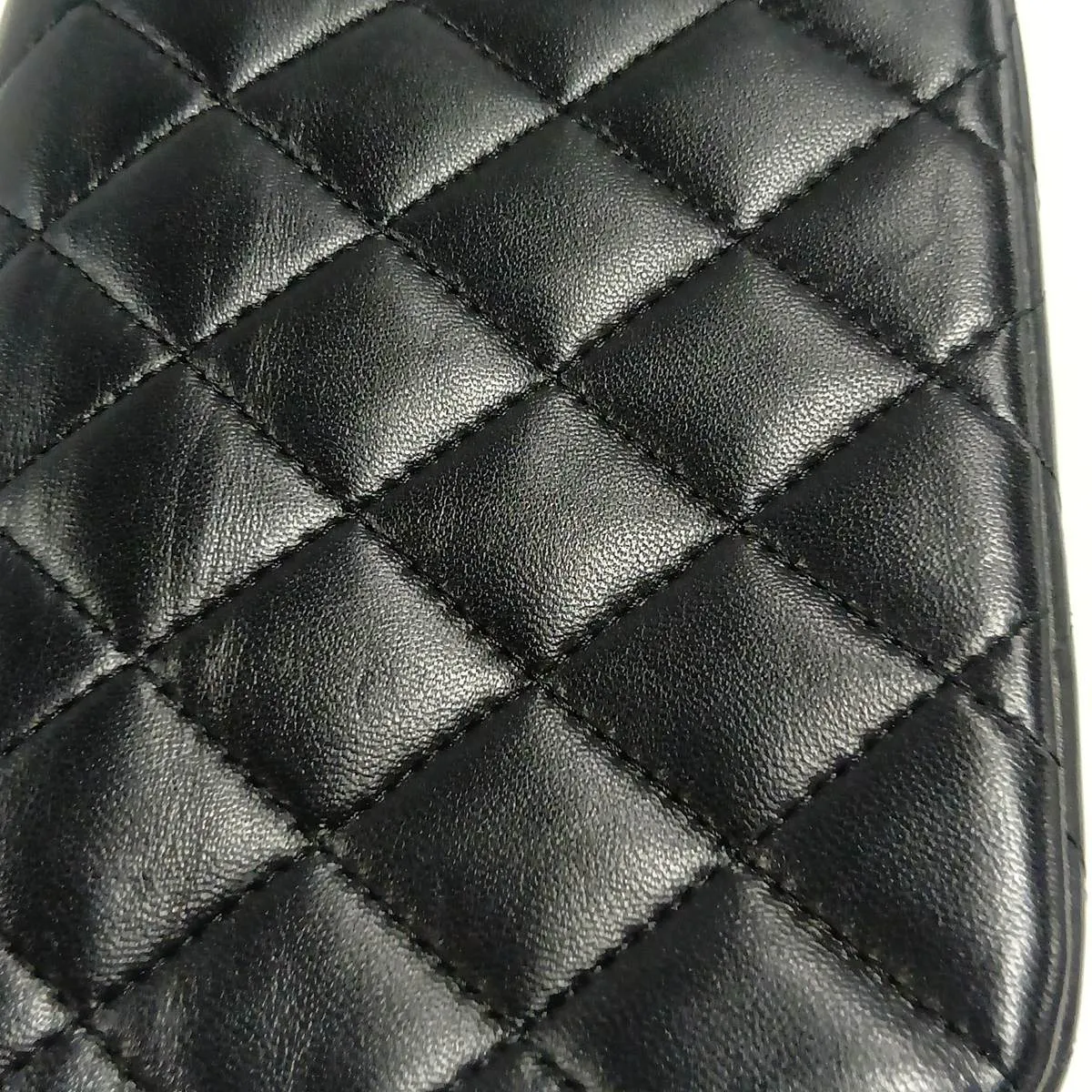 Matelassé Lambskin Single Flap Single Chain Bag, Black with Gold Hardware, LG11K9K7, Random Plate, AS2599 — view 8