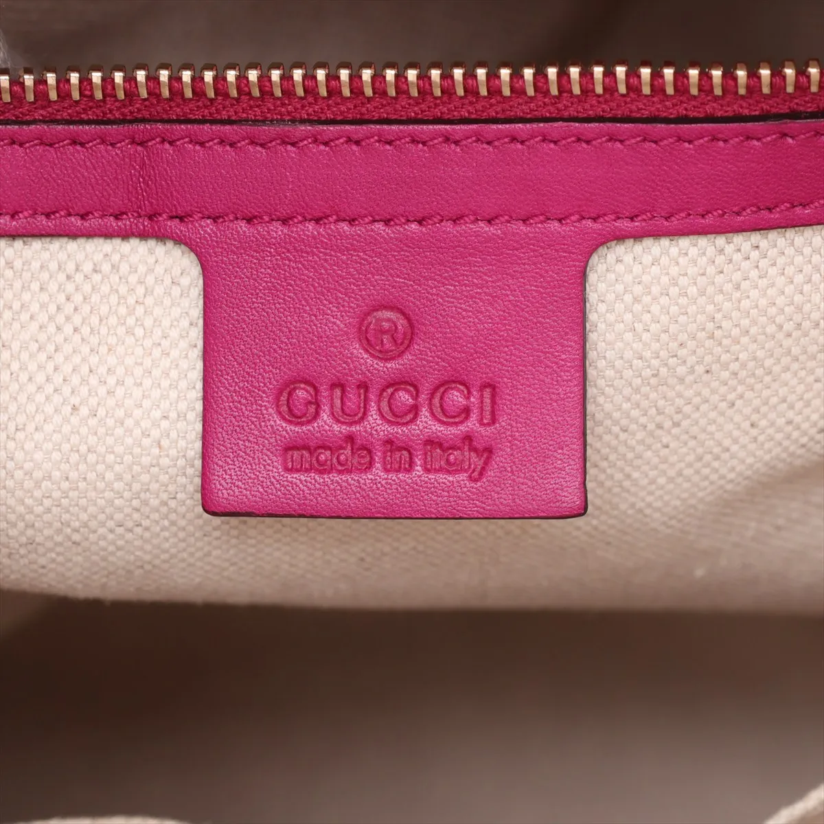 Microguccissima Patent Leather 2-Way Handbag, Pink, 309617 — view 12