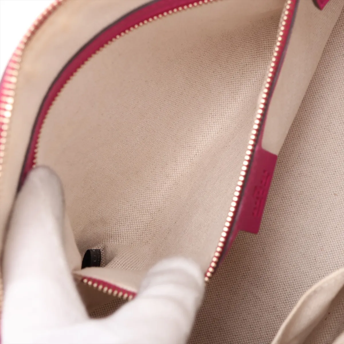 Microguccissima Patent Leather 2-Way Handbag, Pink, 309617 — view 9