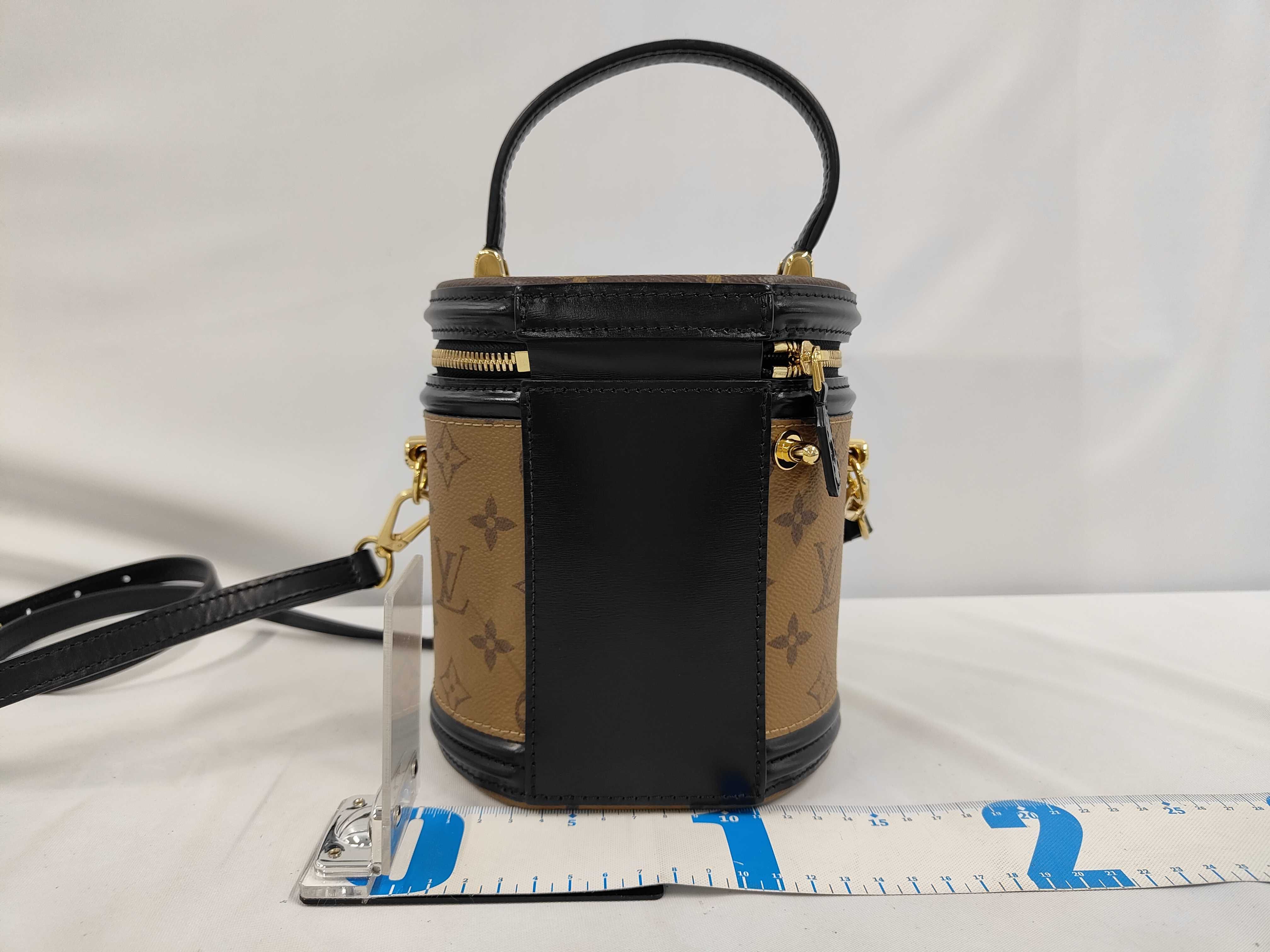 Classic Monogram Candy Bucket Coated Canvas x Cowhide Leather Bucket Bag Handbag — view 2