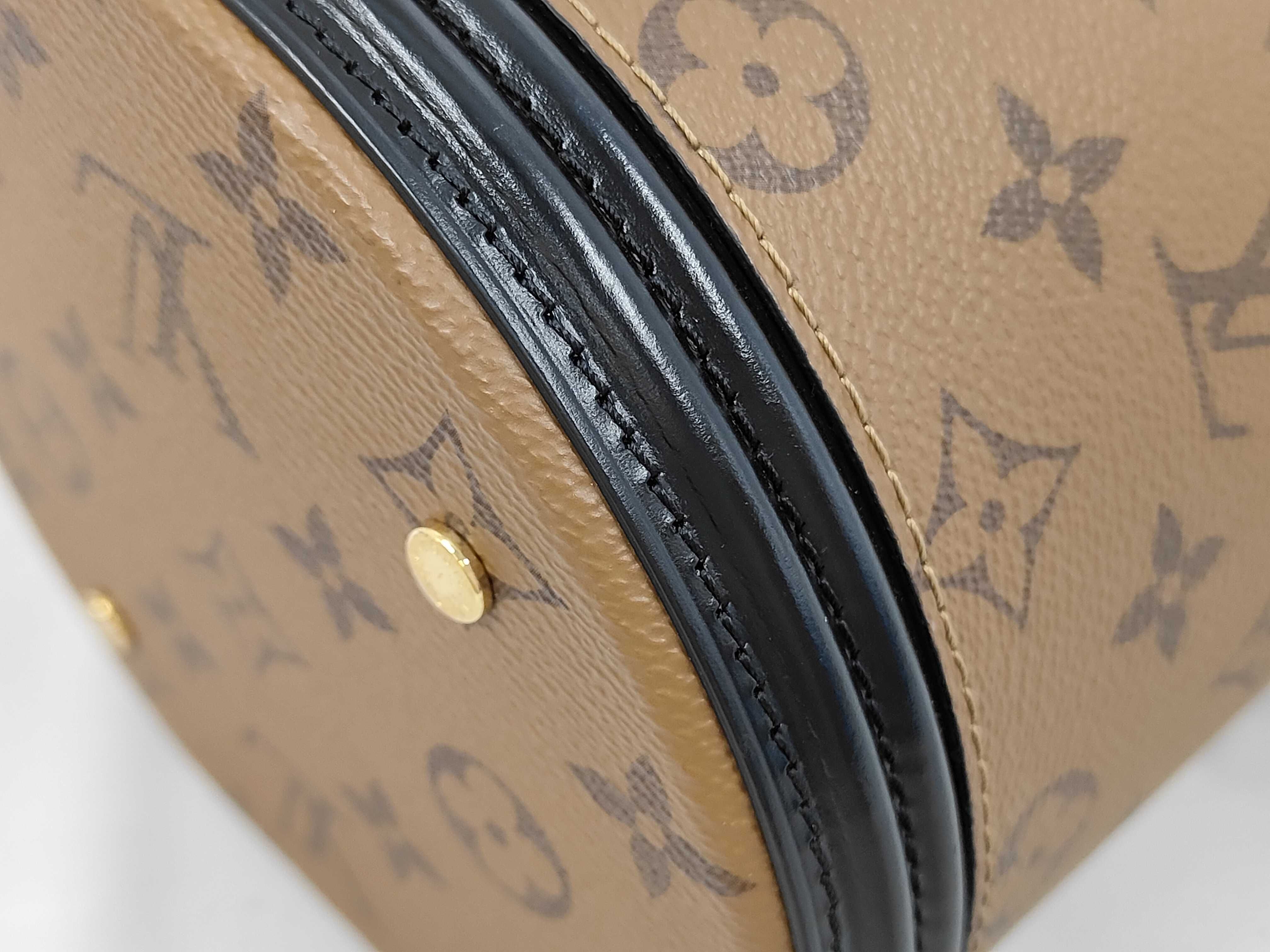 Classic Monogram Candy Bucket Coated Canvas x Cowhide Leather Bucket Bag Handbag — view 4