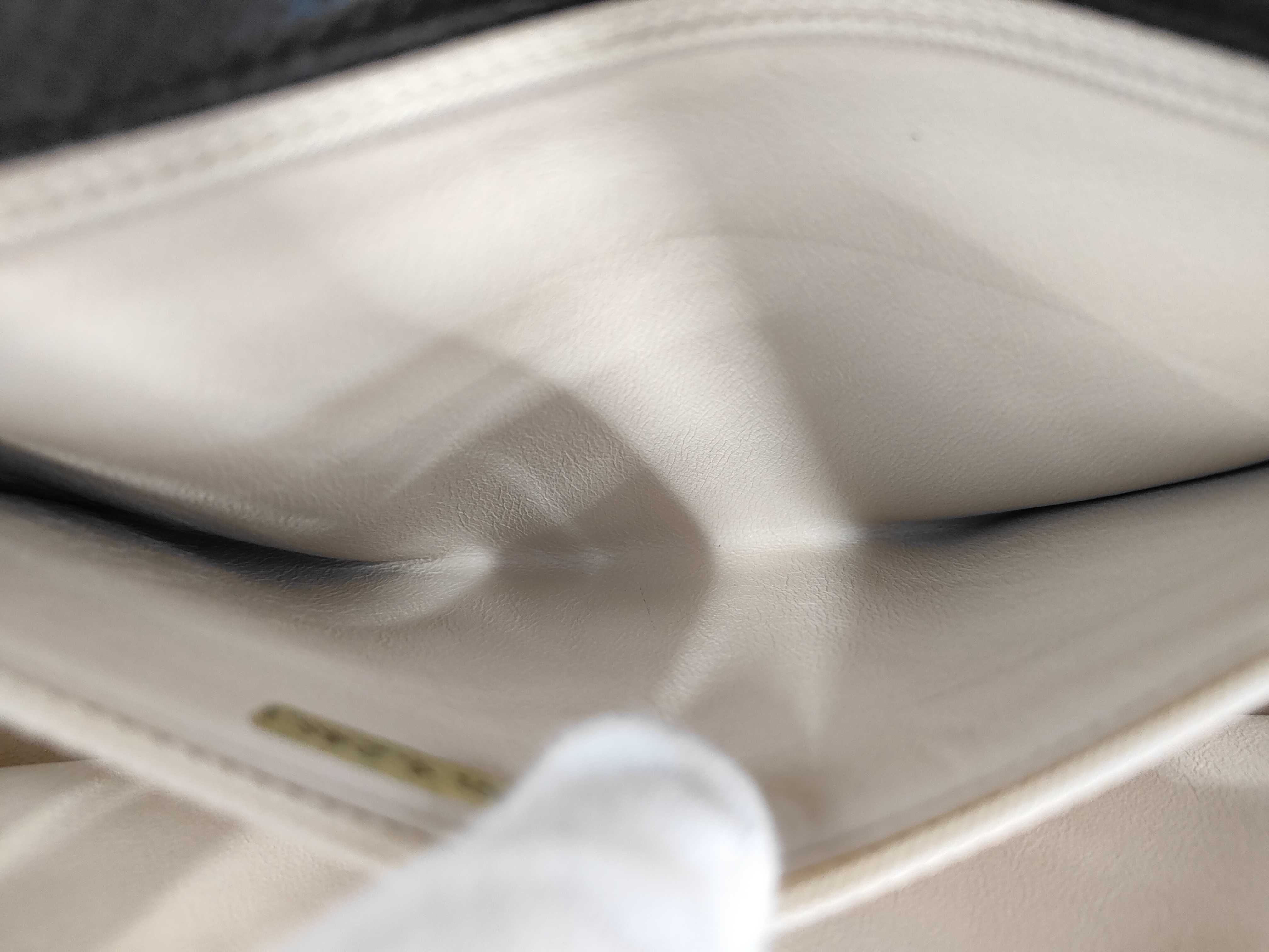 Coco Mark Perforated Shoulder Bag, Black x White, with original sticker, serial number in the 6th range. — view 13