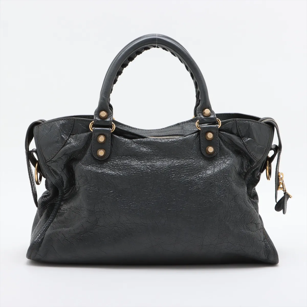 The Giant City Leather 2WAY Handbag Gray 281770 — view 2