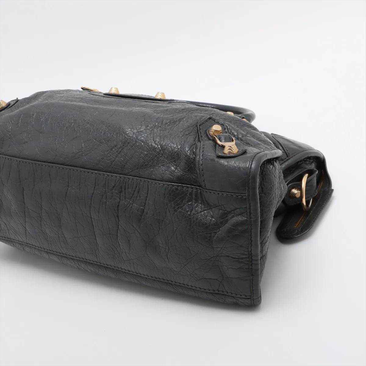 The Giant City Leather 2WAY Handbag Gray 281770 — view 3