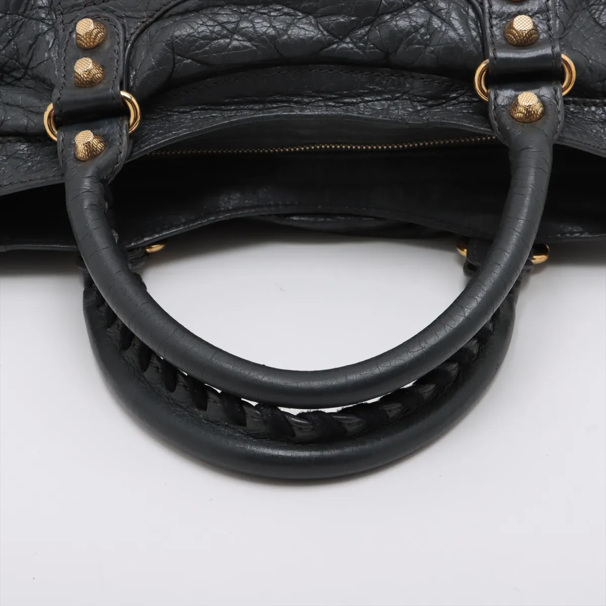 The Giant City Leather 2WAY Handbag Gray 281770 — view 5
