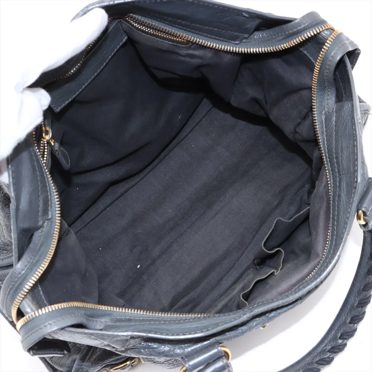 The Giant City Leather 2WAY Handbag Gray 281770 — view 8