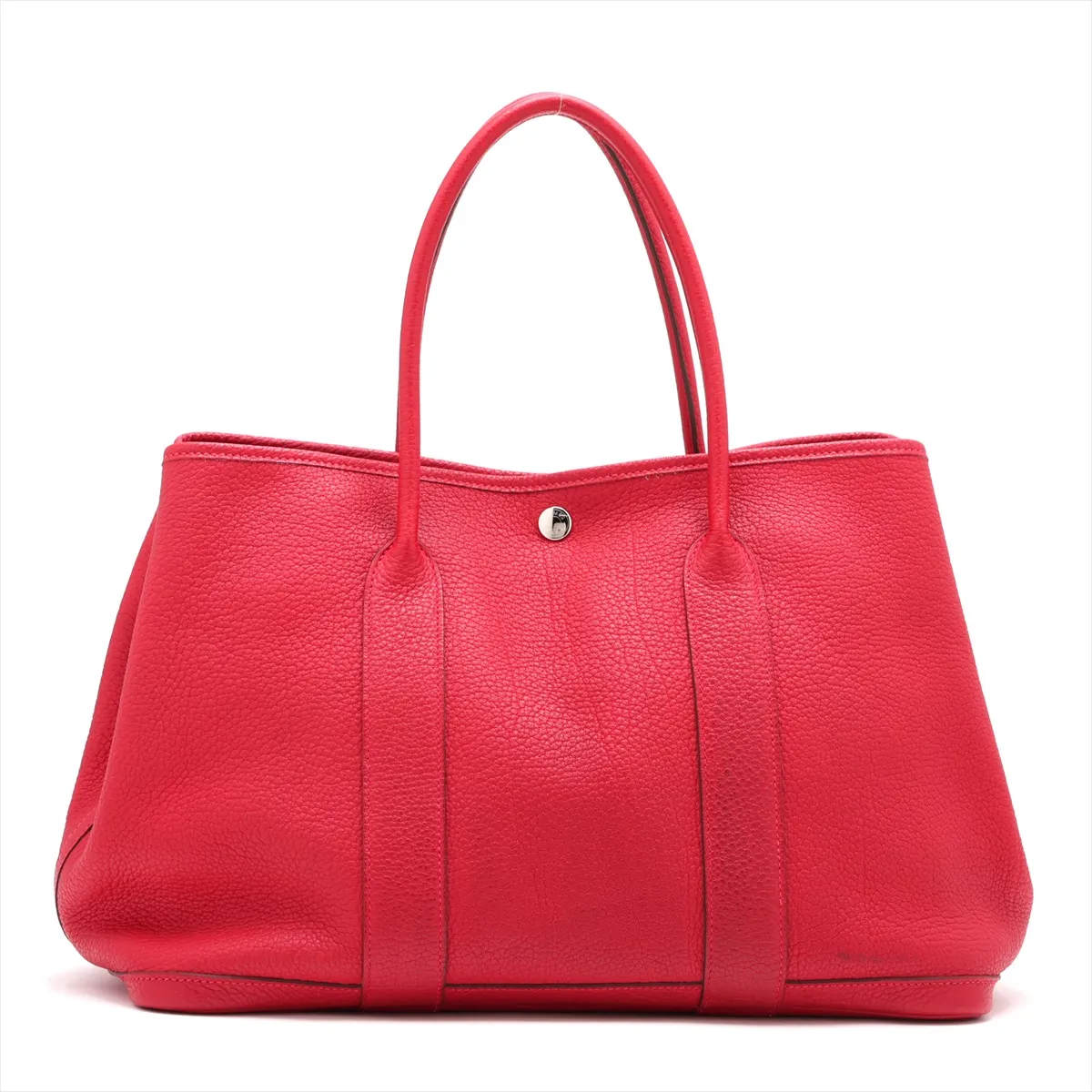 Hermès Garden Party 36 PM, Camaille Negonda, Rouge Vif, Silver Hardware, X: 2016 — view 2