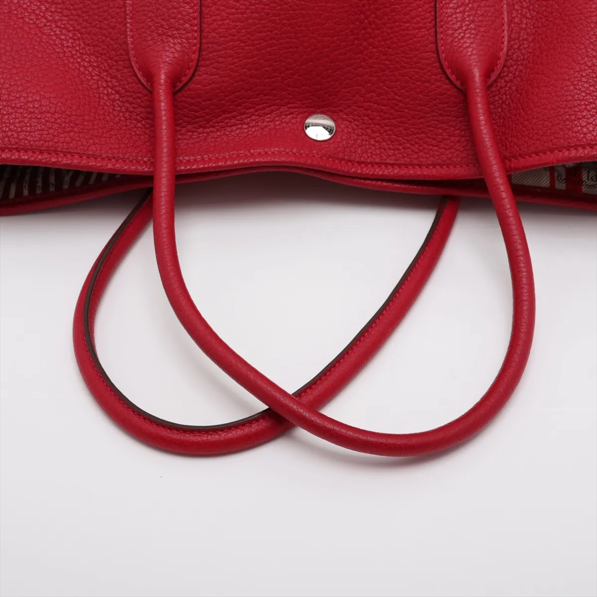 Hermès Garden Party 36 PM, Camaille Negonda, Rouge Vif, Silver Hardware, X: 2016 — view 5
