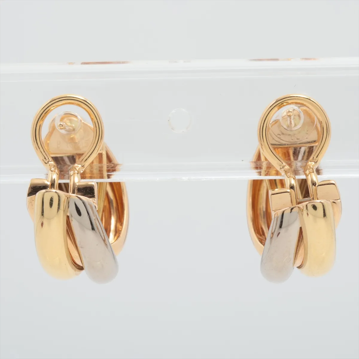 Trinity Earrings, 750 (Yellow Gold x Pink Gold x White Gold), 8.7g, B16215. Serial number — view 3