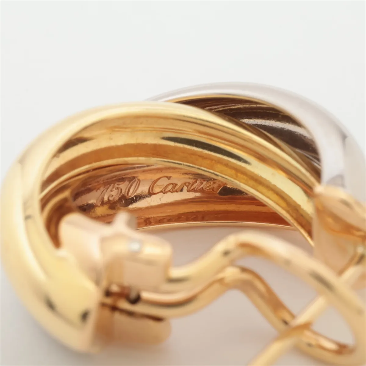 Trinity Earrings, 750 (Yellow Gold x Pink Gold x White Gold), 8.7g, B16215. Serial number — view 5