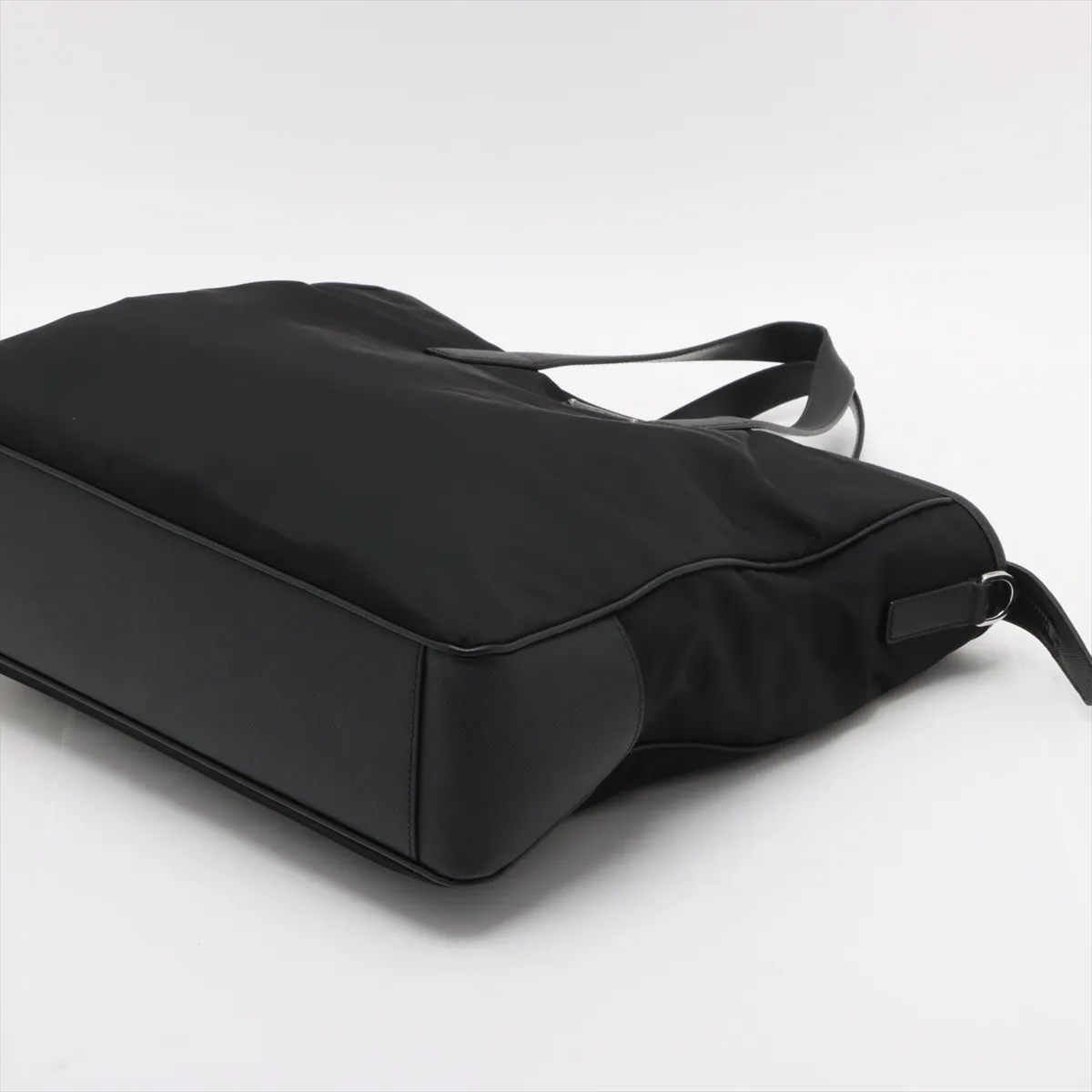 Tessuto x Saffiano Nylon x Leather Tote Bag Black — view 3