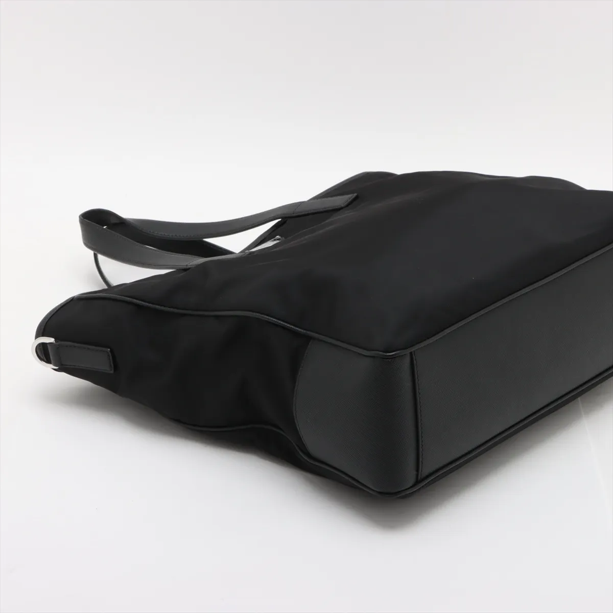 Tessuto x Saffiano Nylon x Leather Tote Bag Black — view 4
