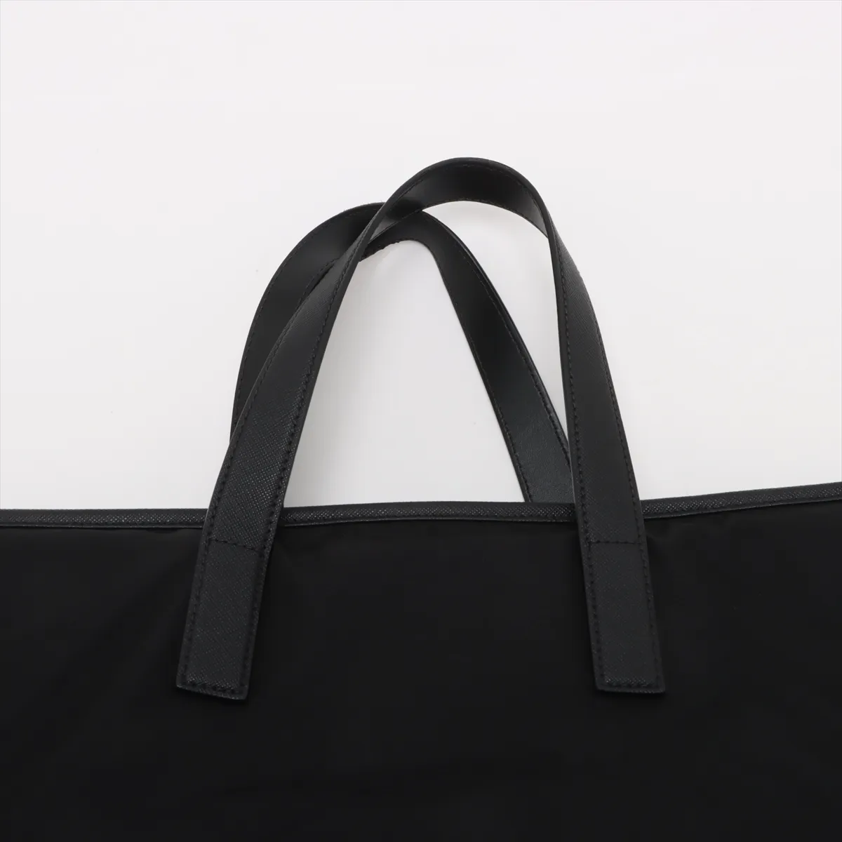 Tessuto x Saffiano Nylon x Leather Tote Bag Black — view 6