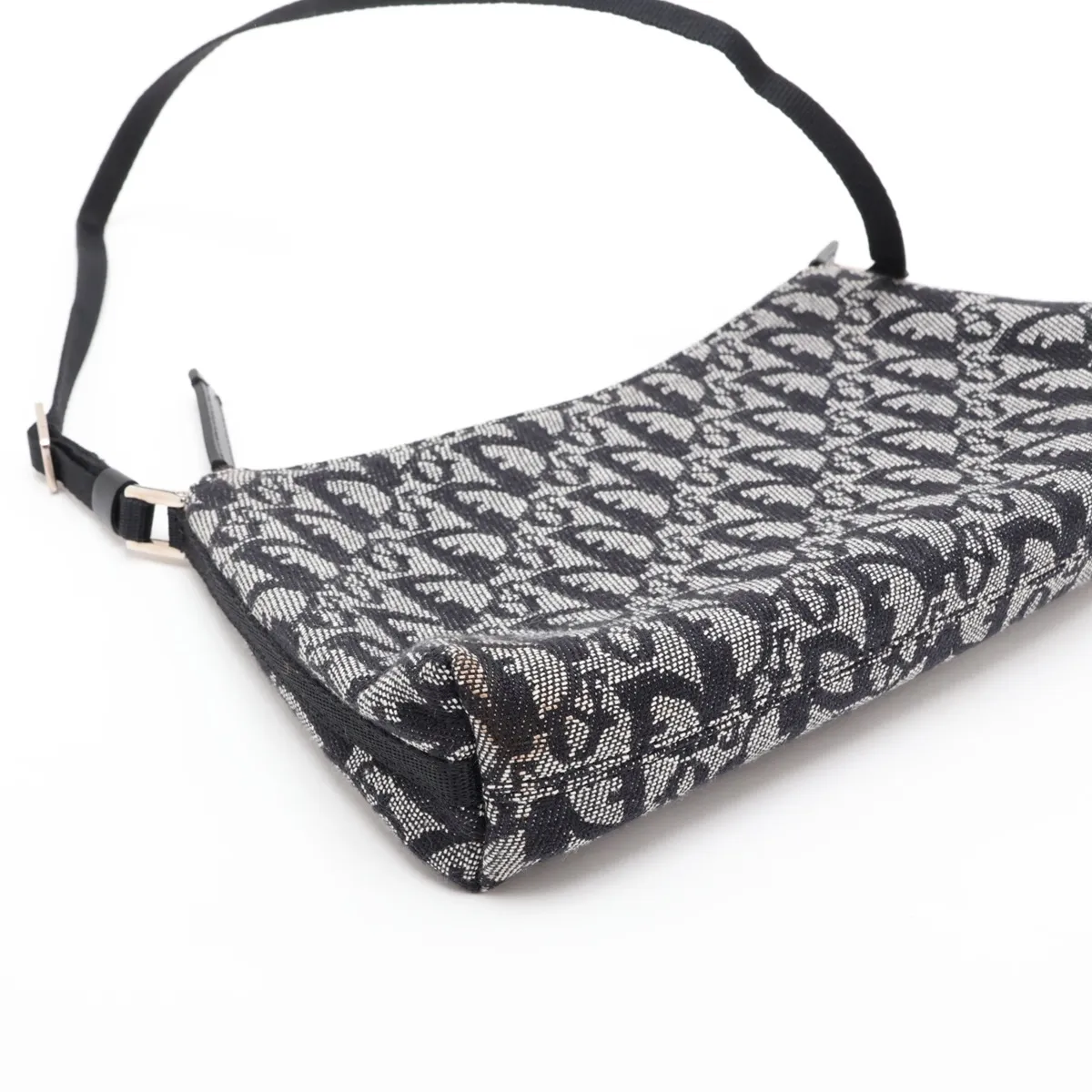 Trotter Canvas Shoulder Bag, Black — view 4