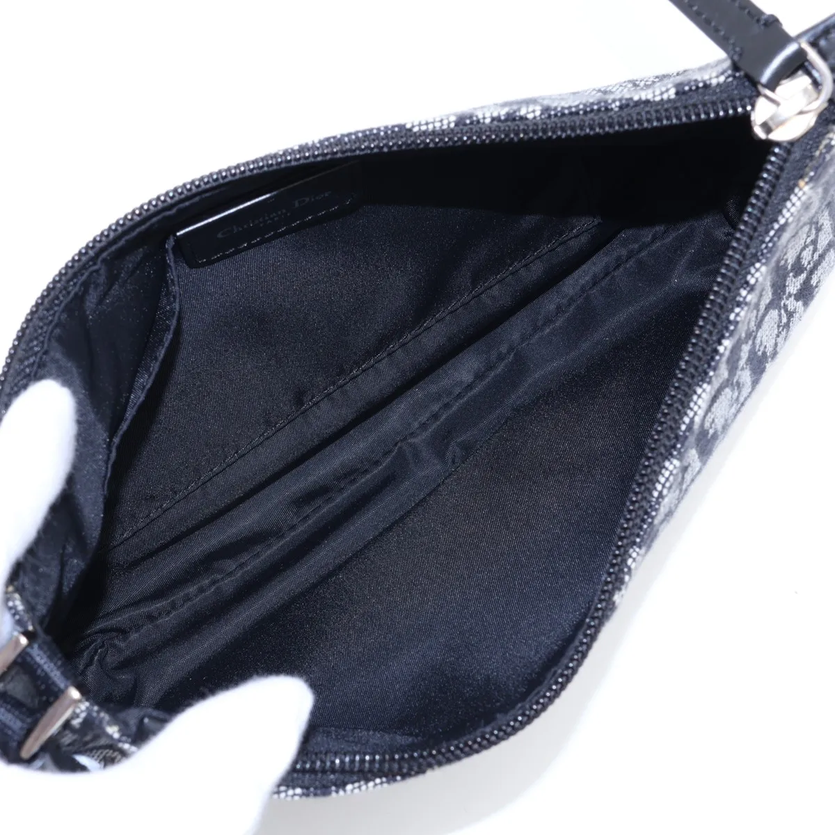 Trotter Canvas Shoulder Bag, Black — view 6