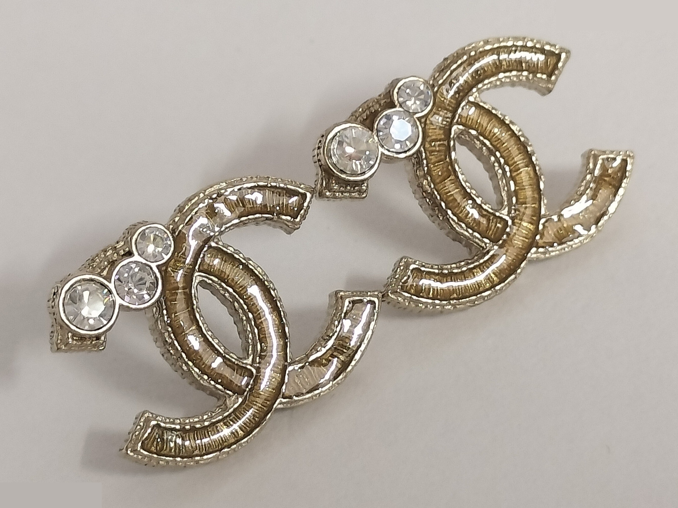 Unused Coco rhinestone gold earrings — view 5