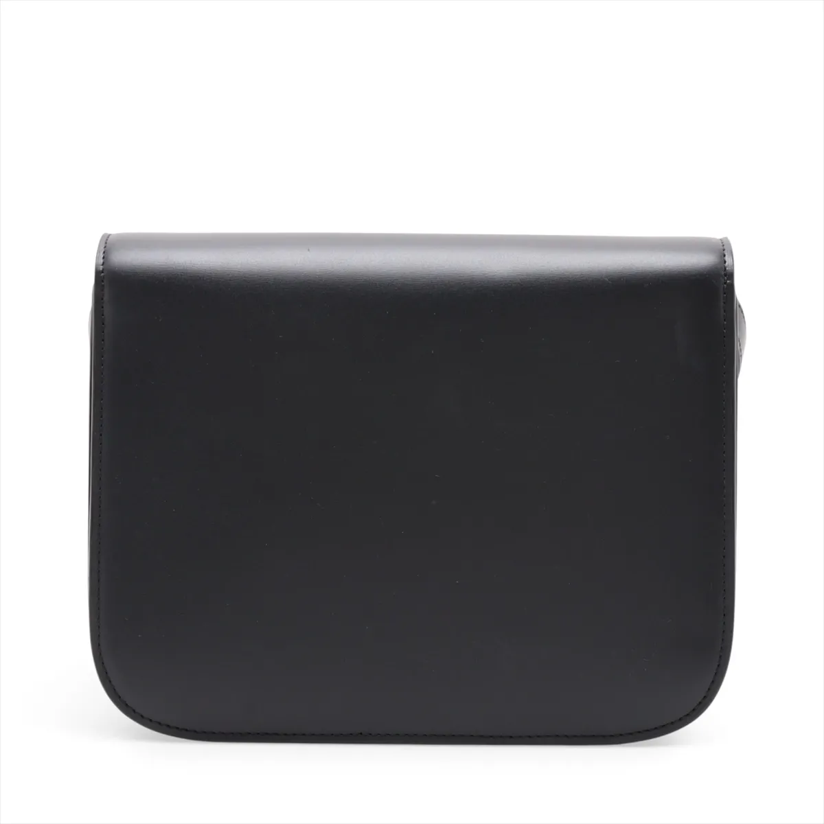 Classic Box Leather Shoulder Bag, Black — view 2