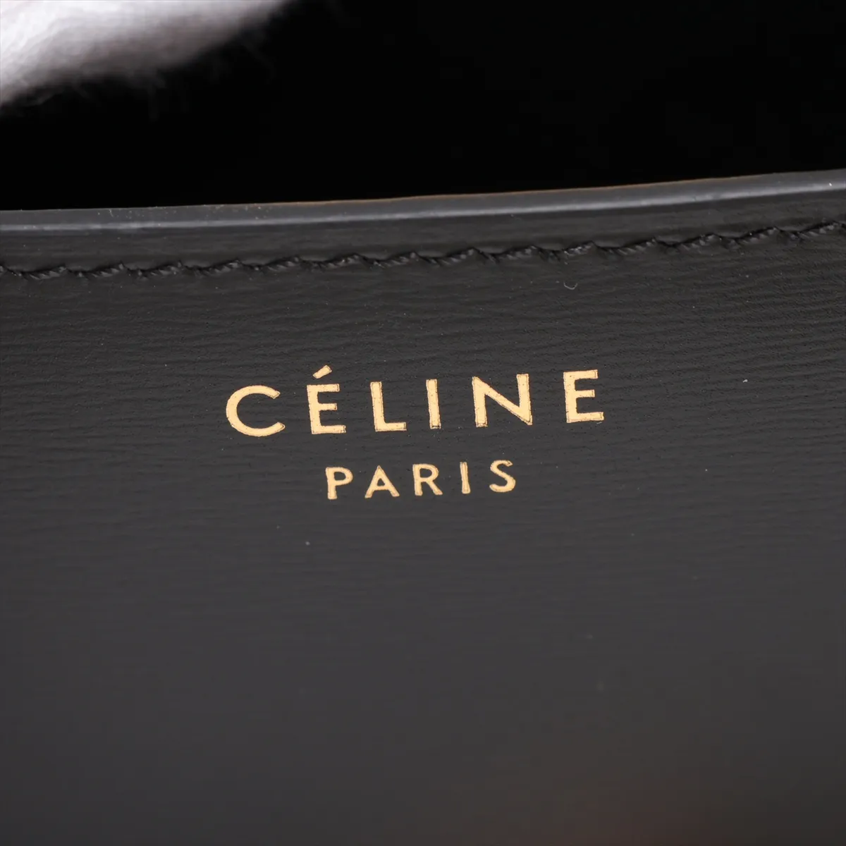 Classic Box Leather Shoulder Bag, Black — view 11