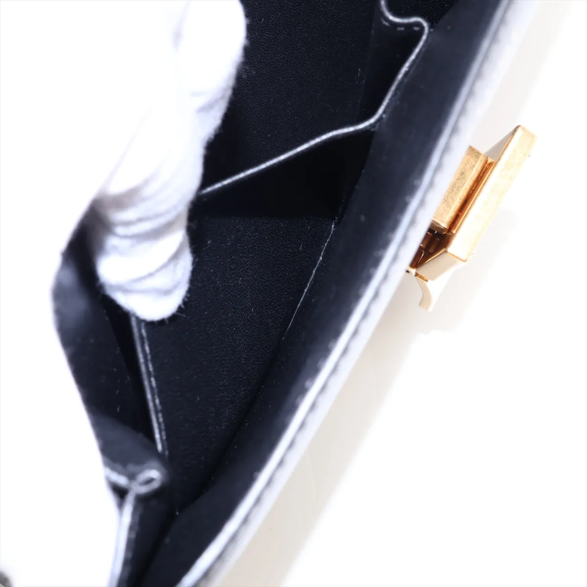 Classic Box Leather Shoulder Bag, Black — view 8