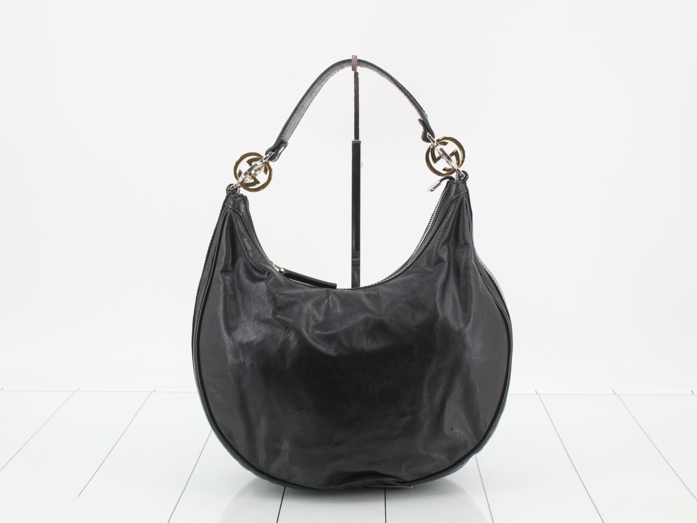GG Twins Leather One-Shoulder Bag