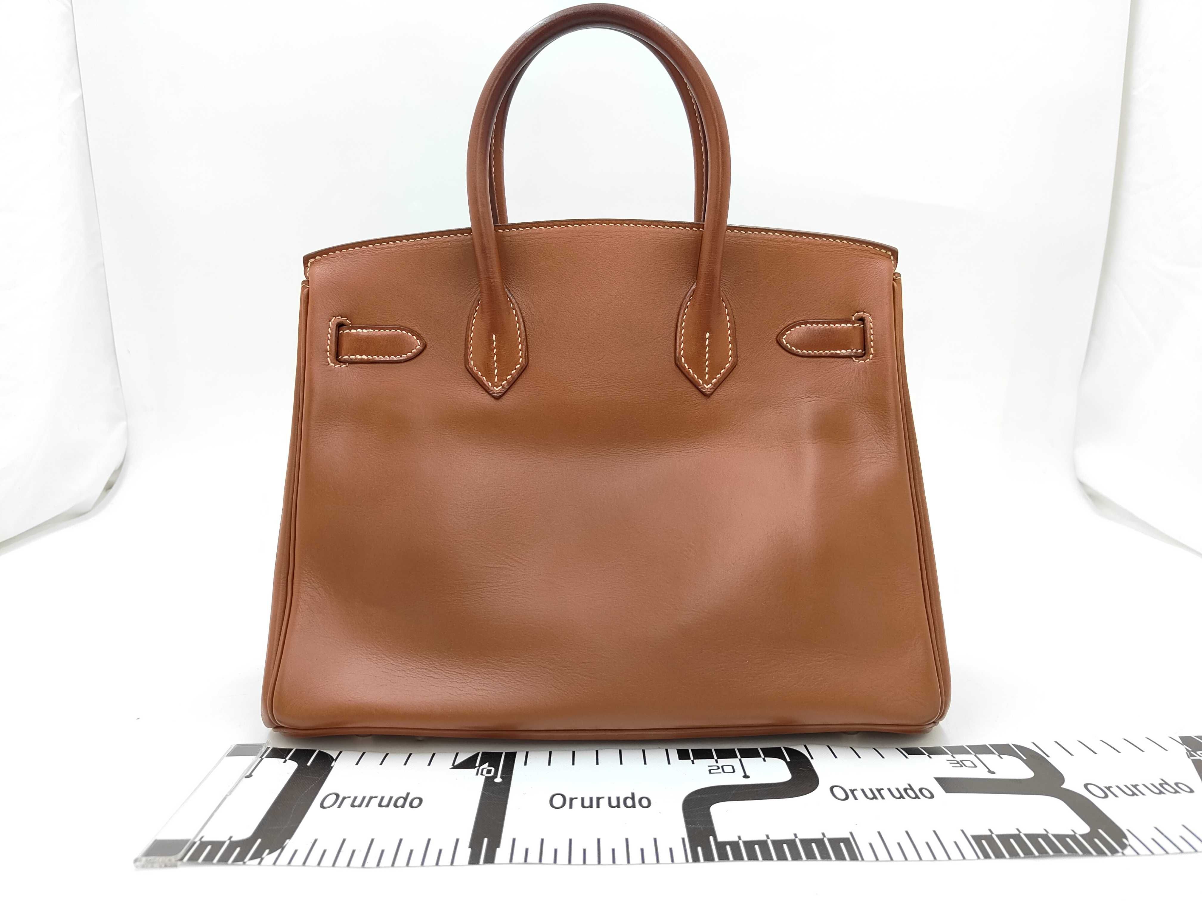 Birkin 30, F stamp, Box Calf leather, Brown, Silver hardware, Tote bag — view 2