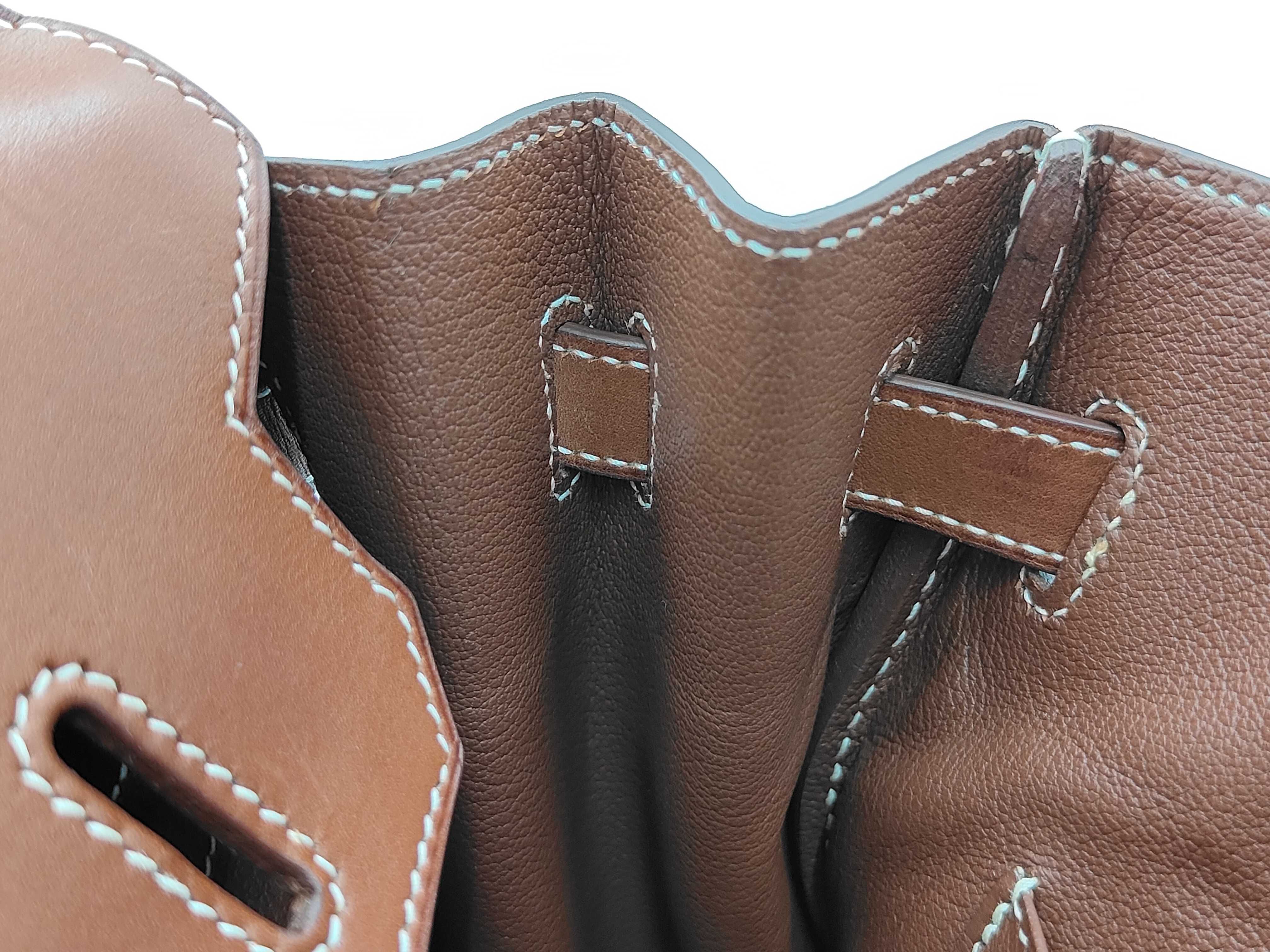 Birkin 30, F stamp, Box Calf leather, Brown, Silver hardware, Tote bag — view 10