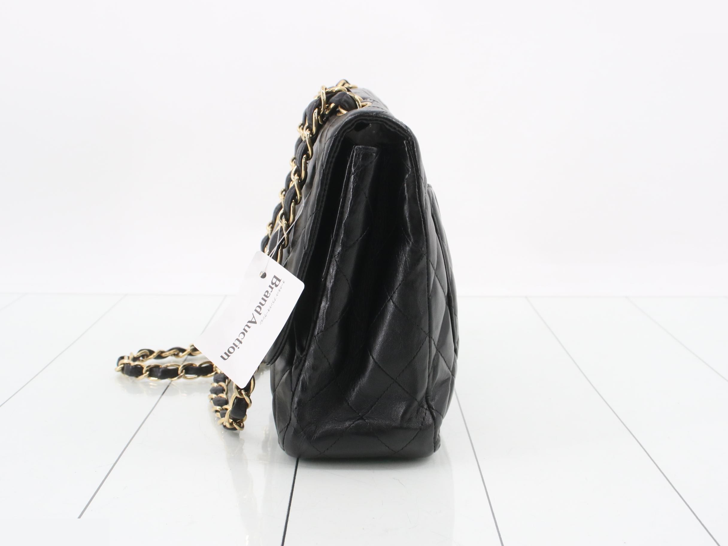 Large Matelassé Lambskin Double Chain Shoulder Bag — view 3