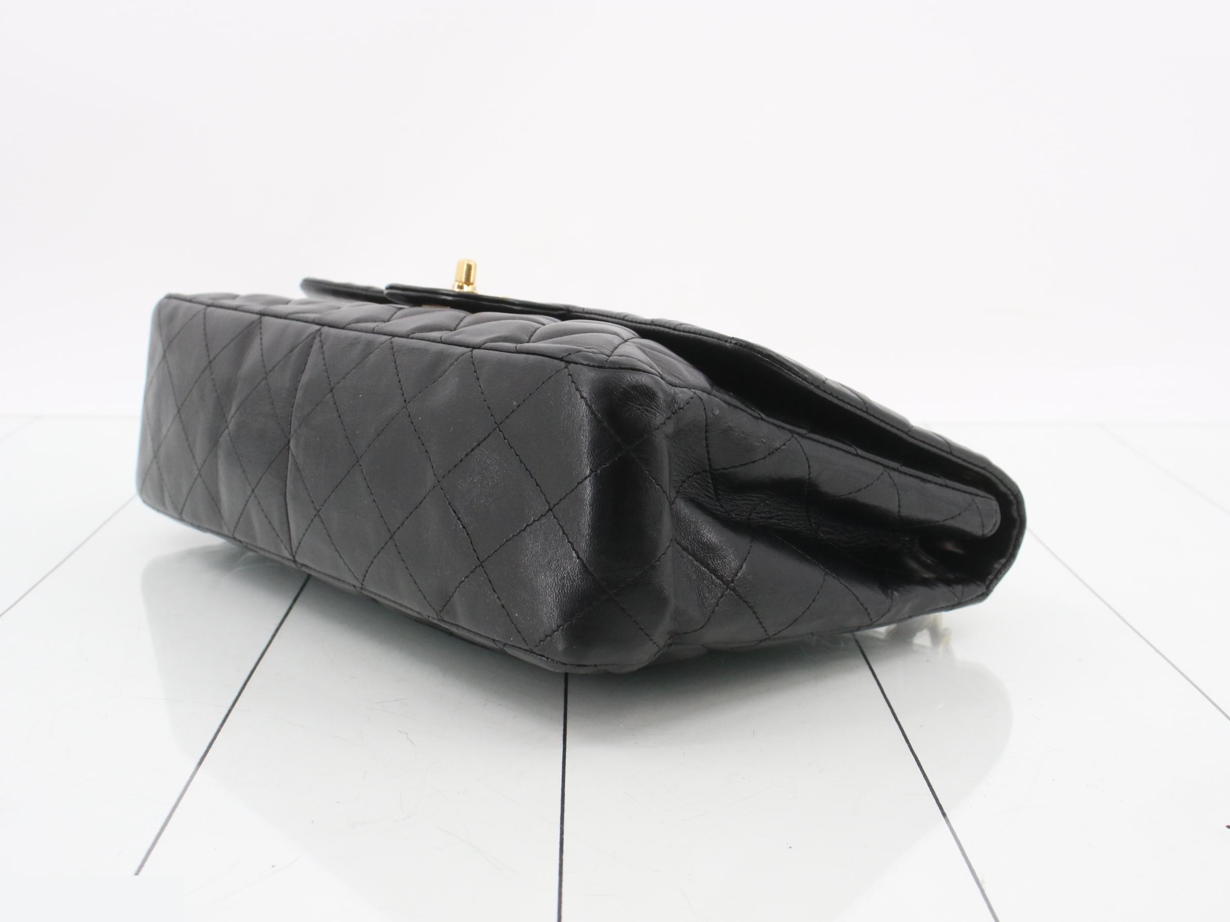 Large Matelassé Lambskin Double Chain Shoulder Bag — view 6