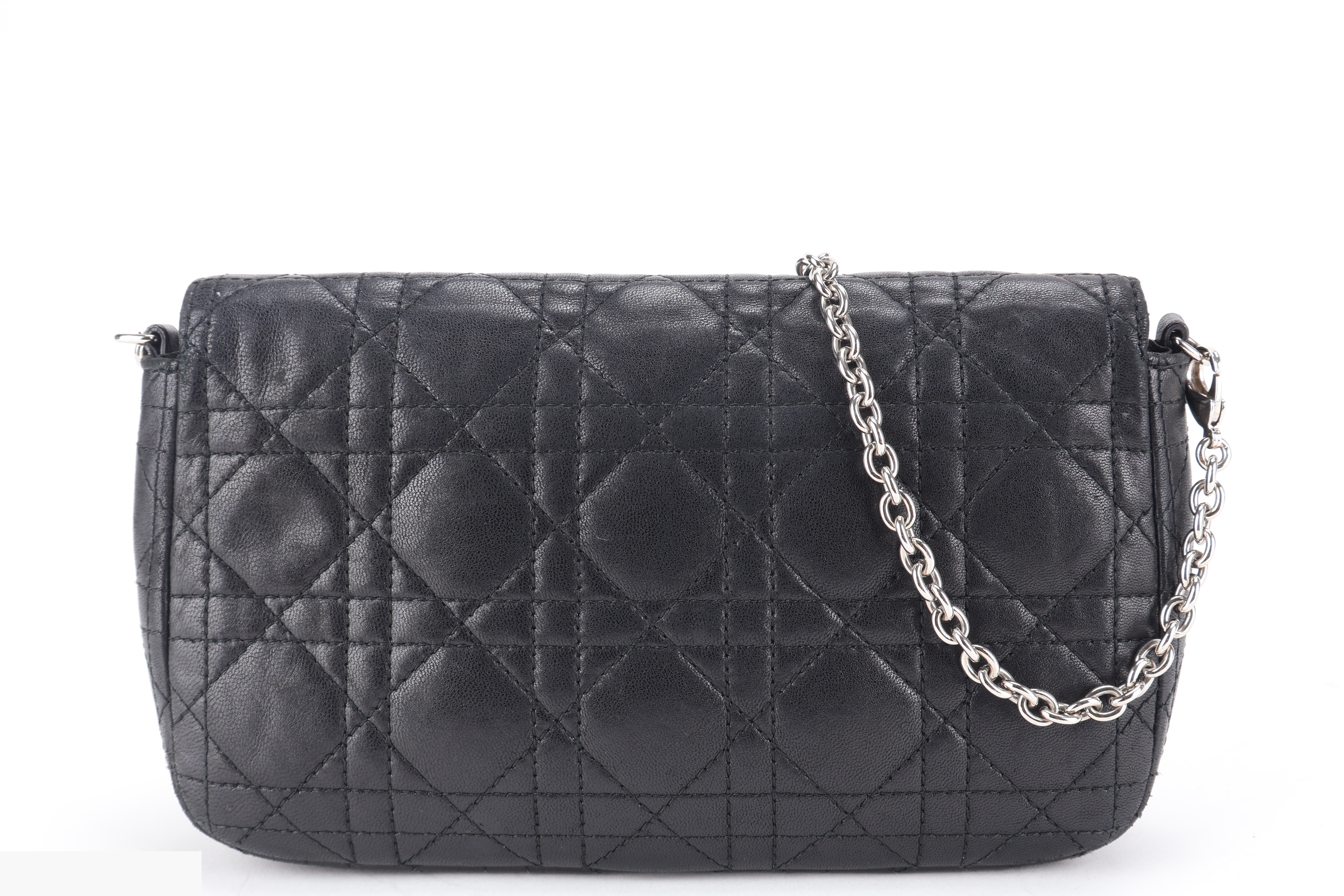 MISS DIOR SMALL BLACK CANNAGE LAMBSKIN — view 2