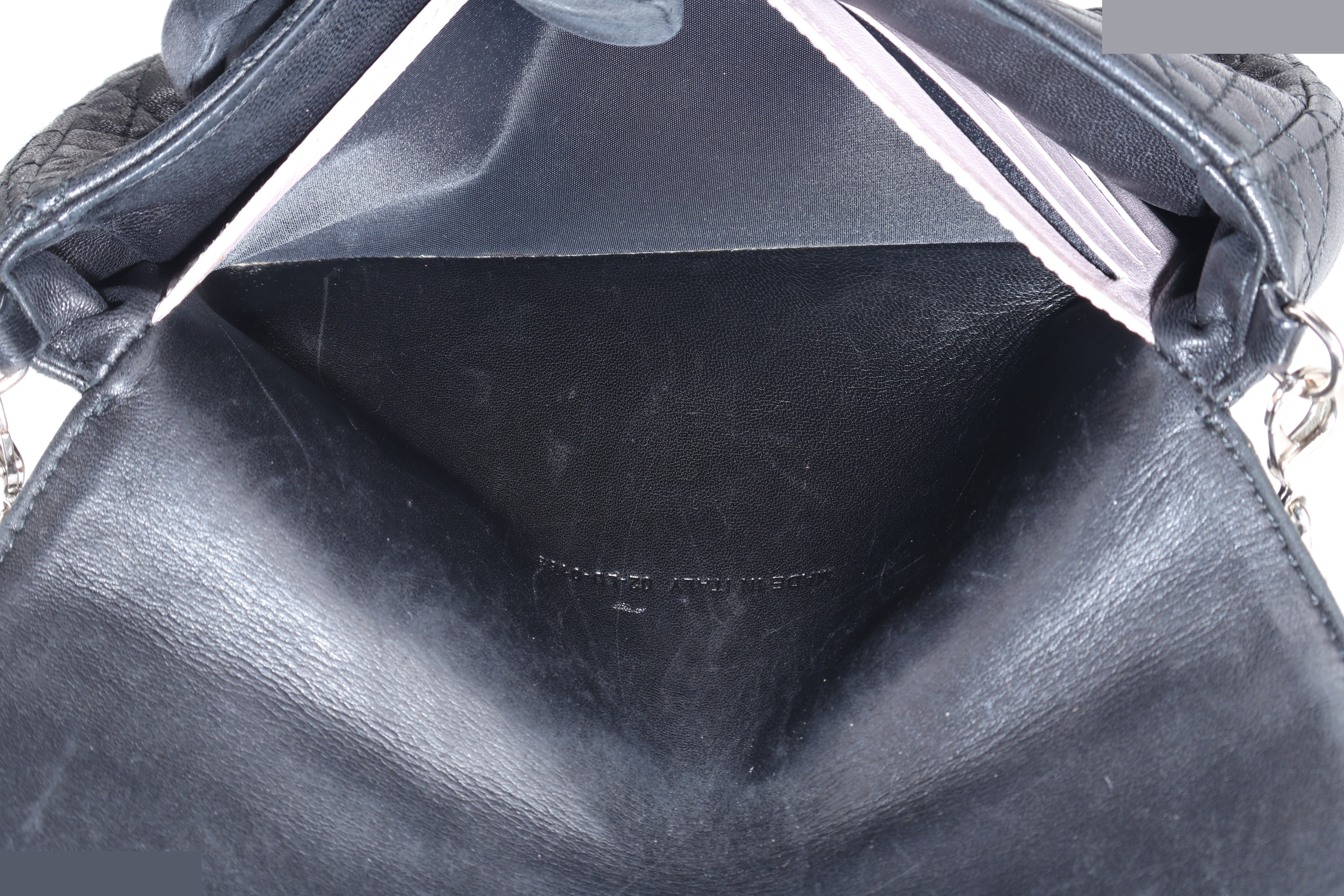 MISS DIOR SMALL BLACK CANNAGE LAMBSKIN — view 6