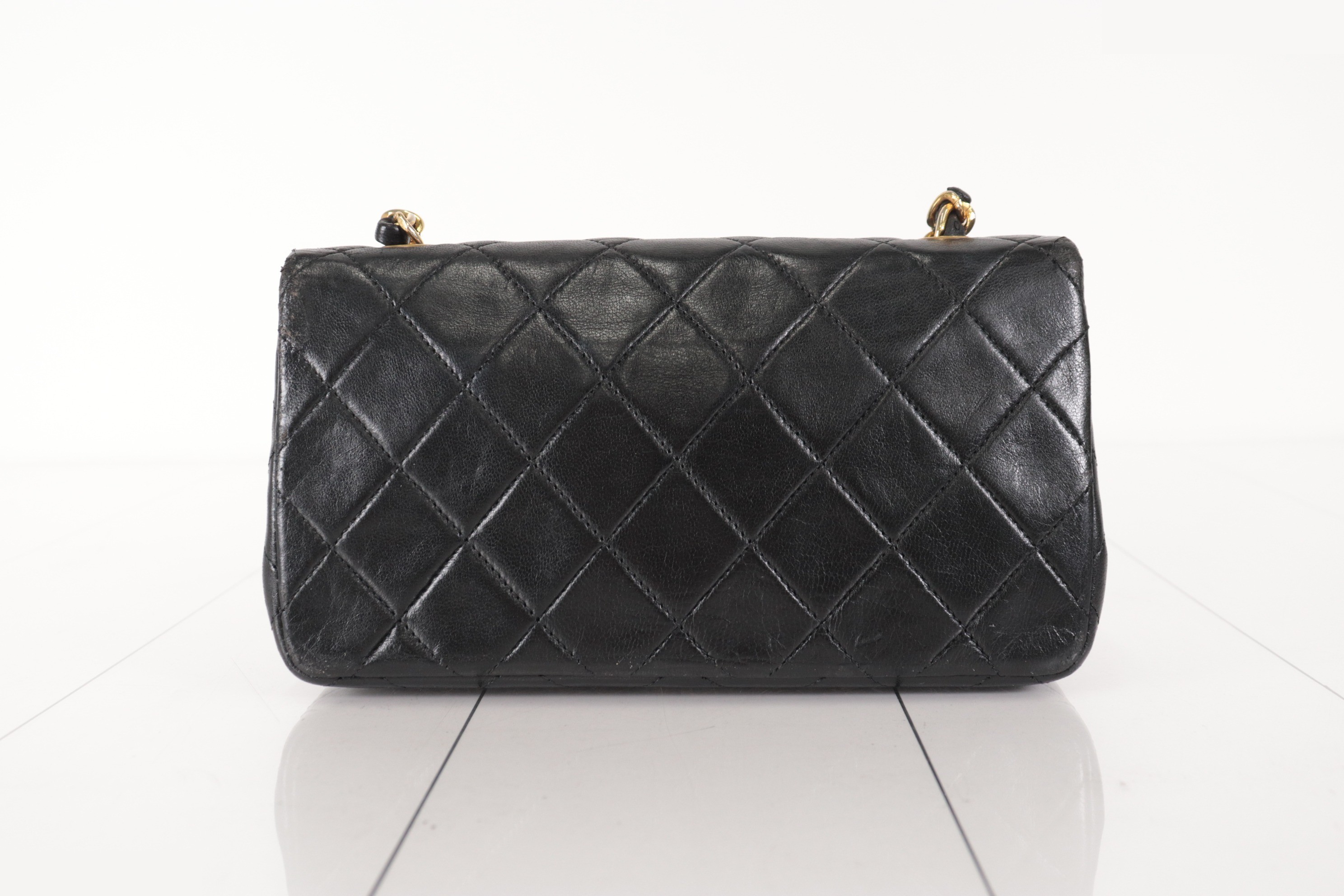 Full flap lambskin mini chain shoulder bag, unit #1 — view 3