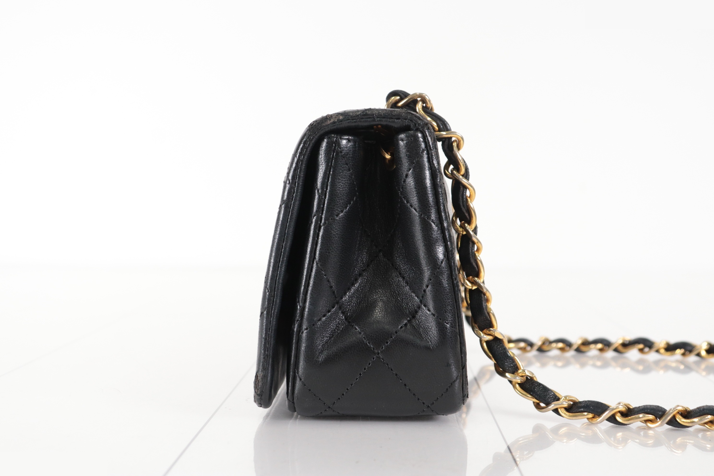 Full flap lambskin mini chain shoulder bag, unit #1 — view 5
