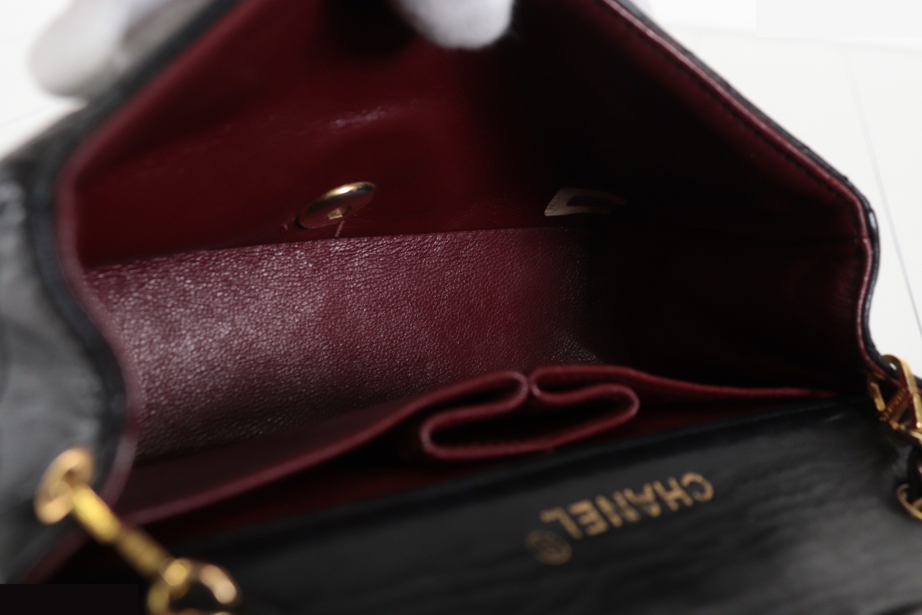 Full flap lambskin mini chain shoulder bag, unit #1 — view 9