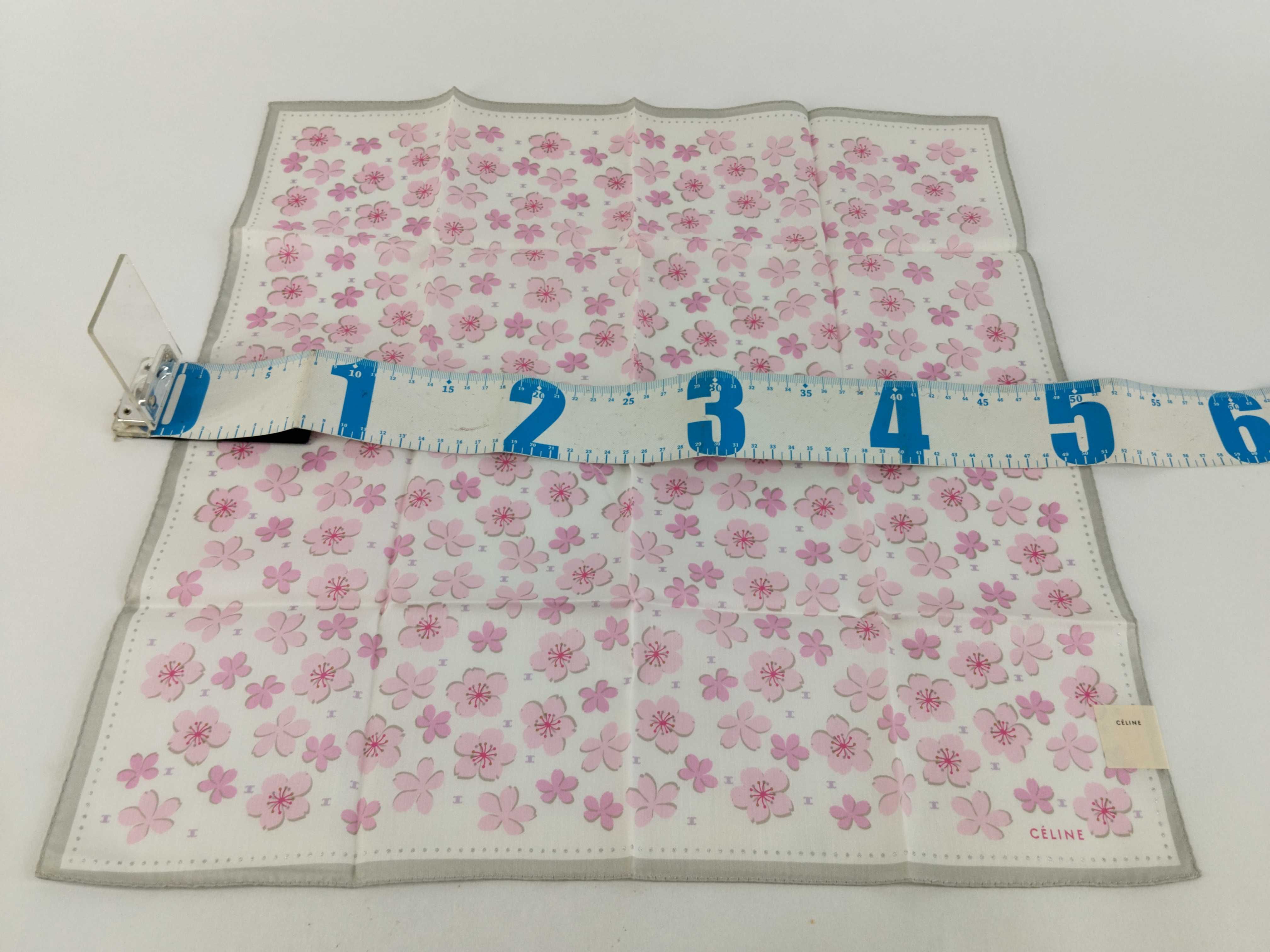 handkerchief/scarf with seal box, logo, Macadam pattern, cherry blossom design, silver glitter, and other accessories. — view 2