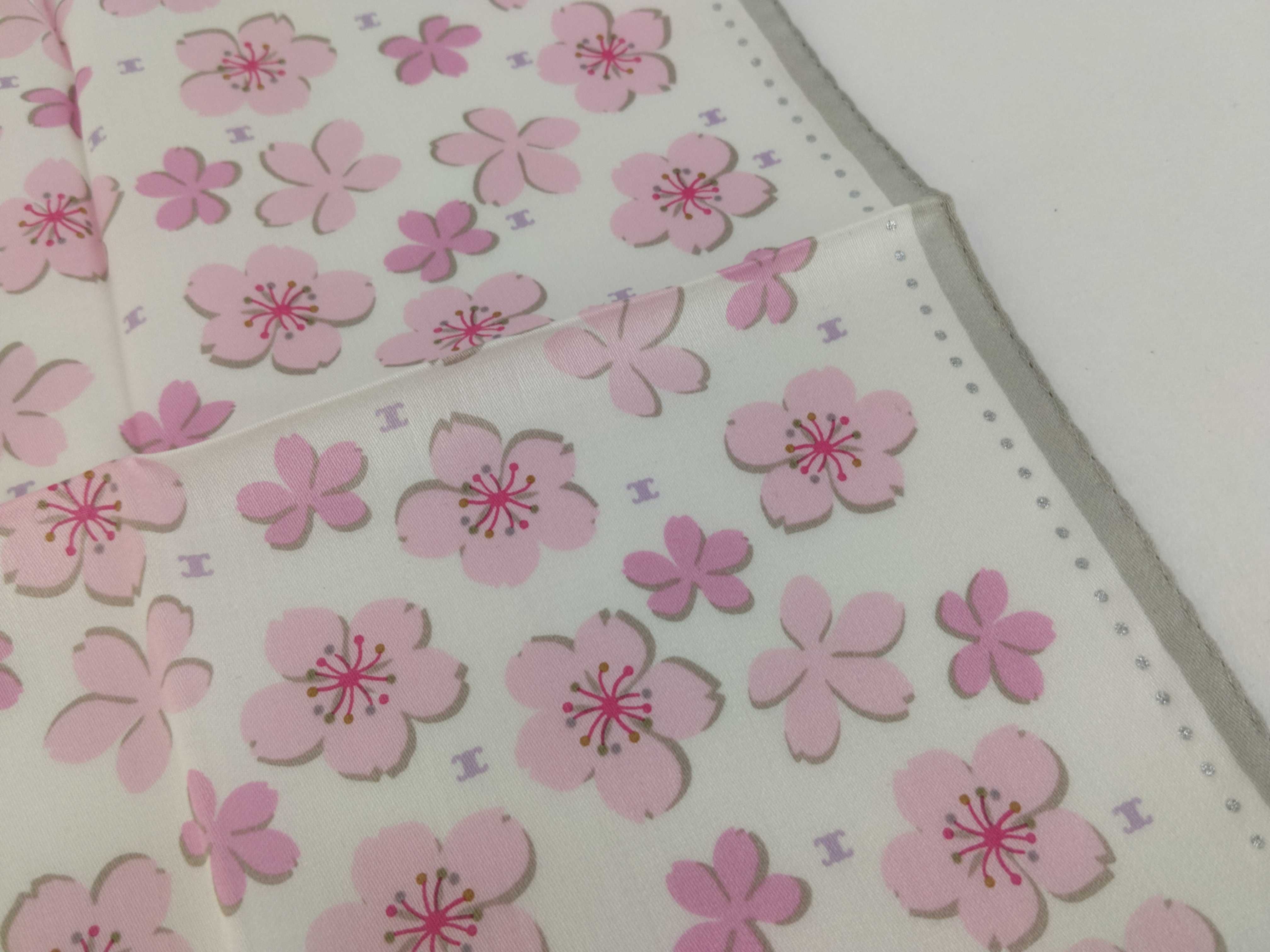 handkerchief/scarf with seal box, logo, Macadam pattern, cherry blossom design, silver glitter, and other accessories. — view 7