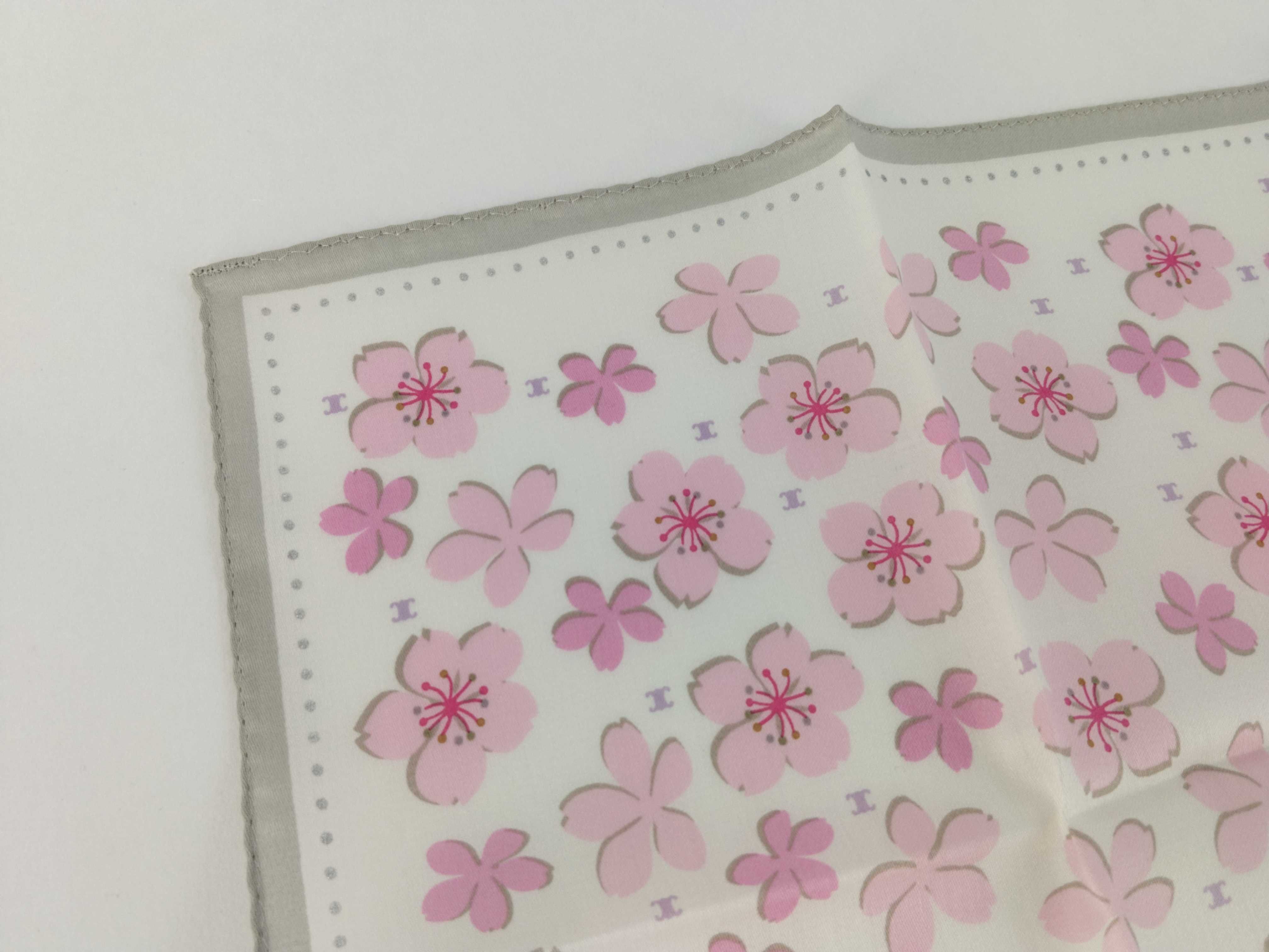 handkerchief/scarf with seal box, logo, Macadam pattern, cherry blossom design, silver glitter, and other accessories. — view 9