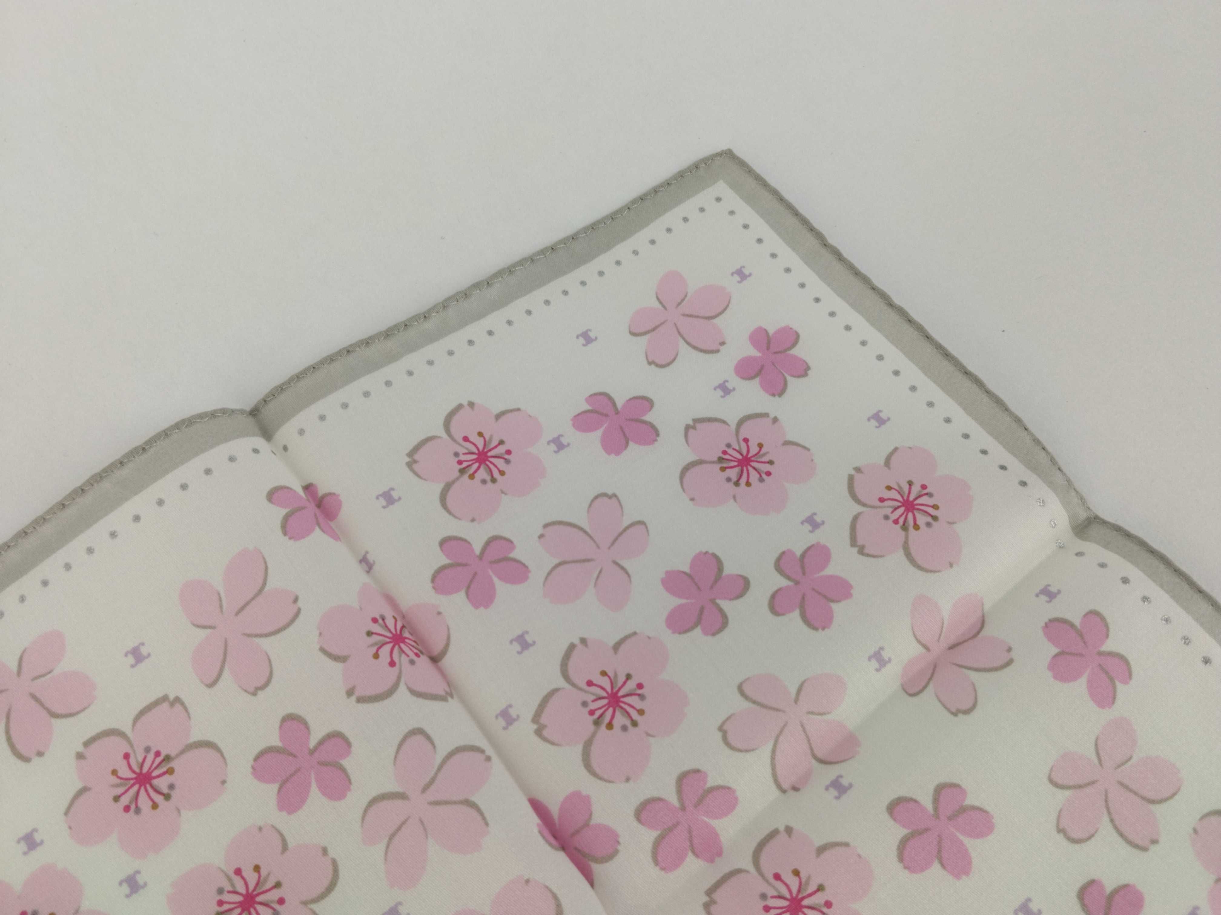 handkerchief/scarf with seal box, logo, Macadam pattern, cherry blossom design, silver glitter, and other accessories. — view 10