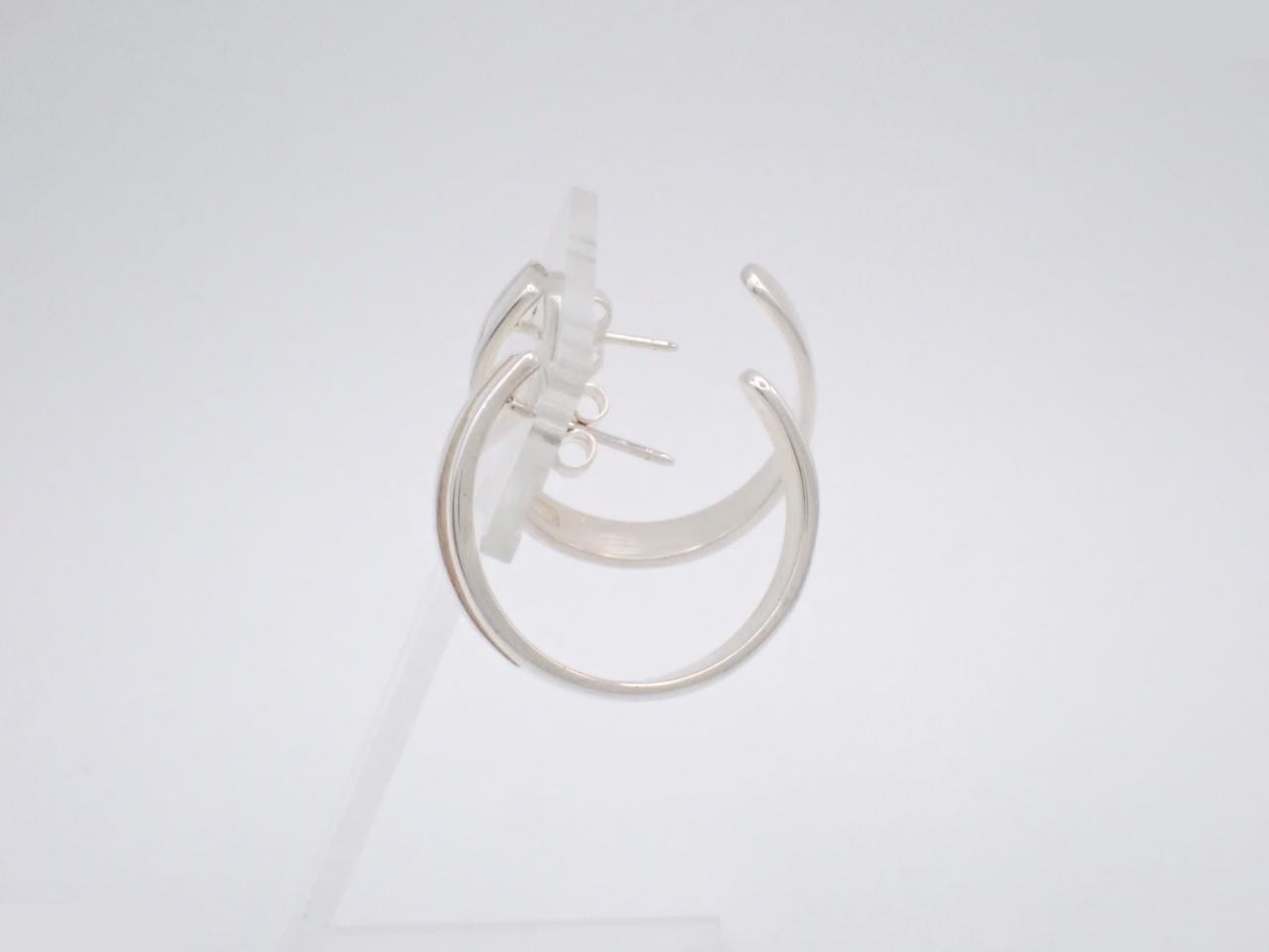 Earrings, G logo, 925 sterling silver, 10.4g — view 3