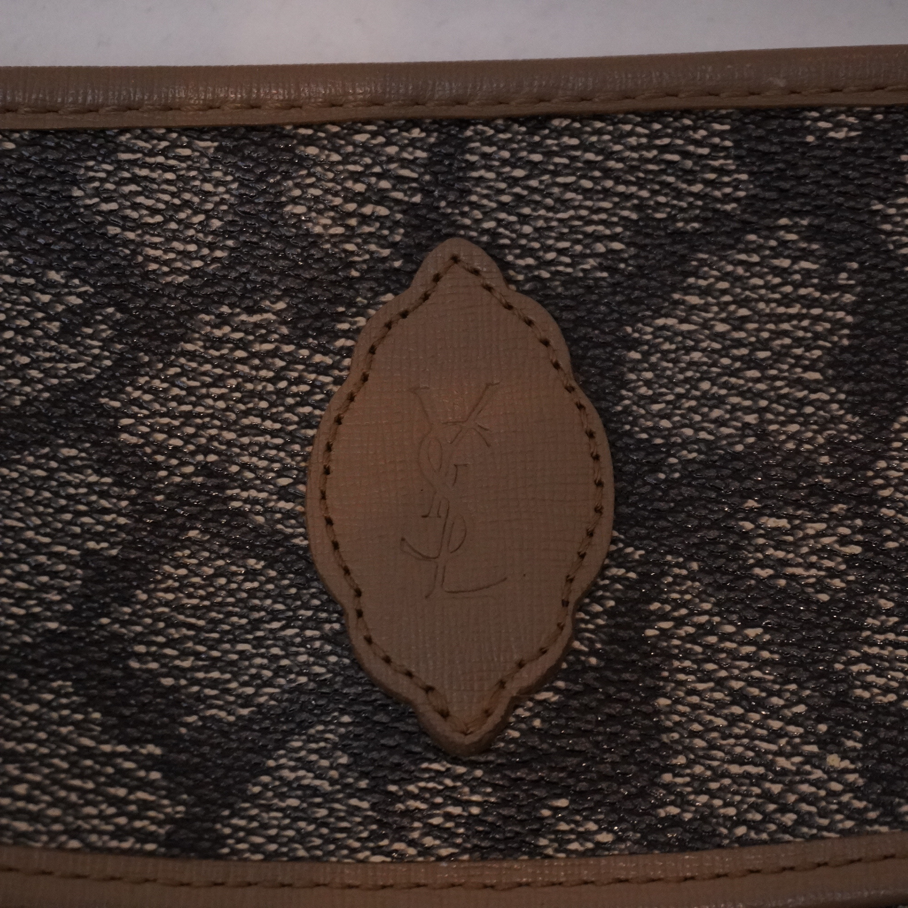 vintage PVC x leather clutch bag — view 2