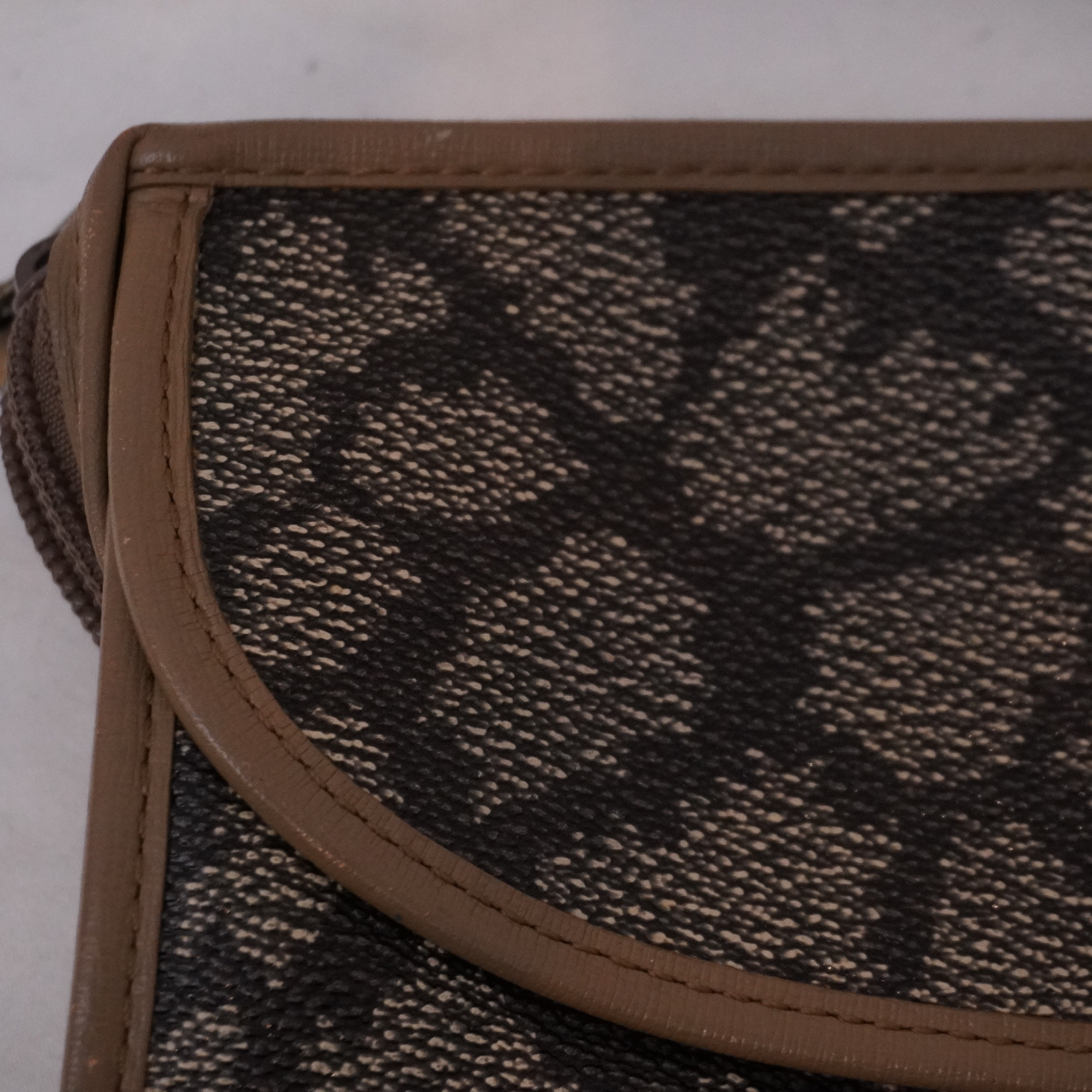 vintage PVC x leather clutch bag — view 3