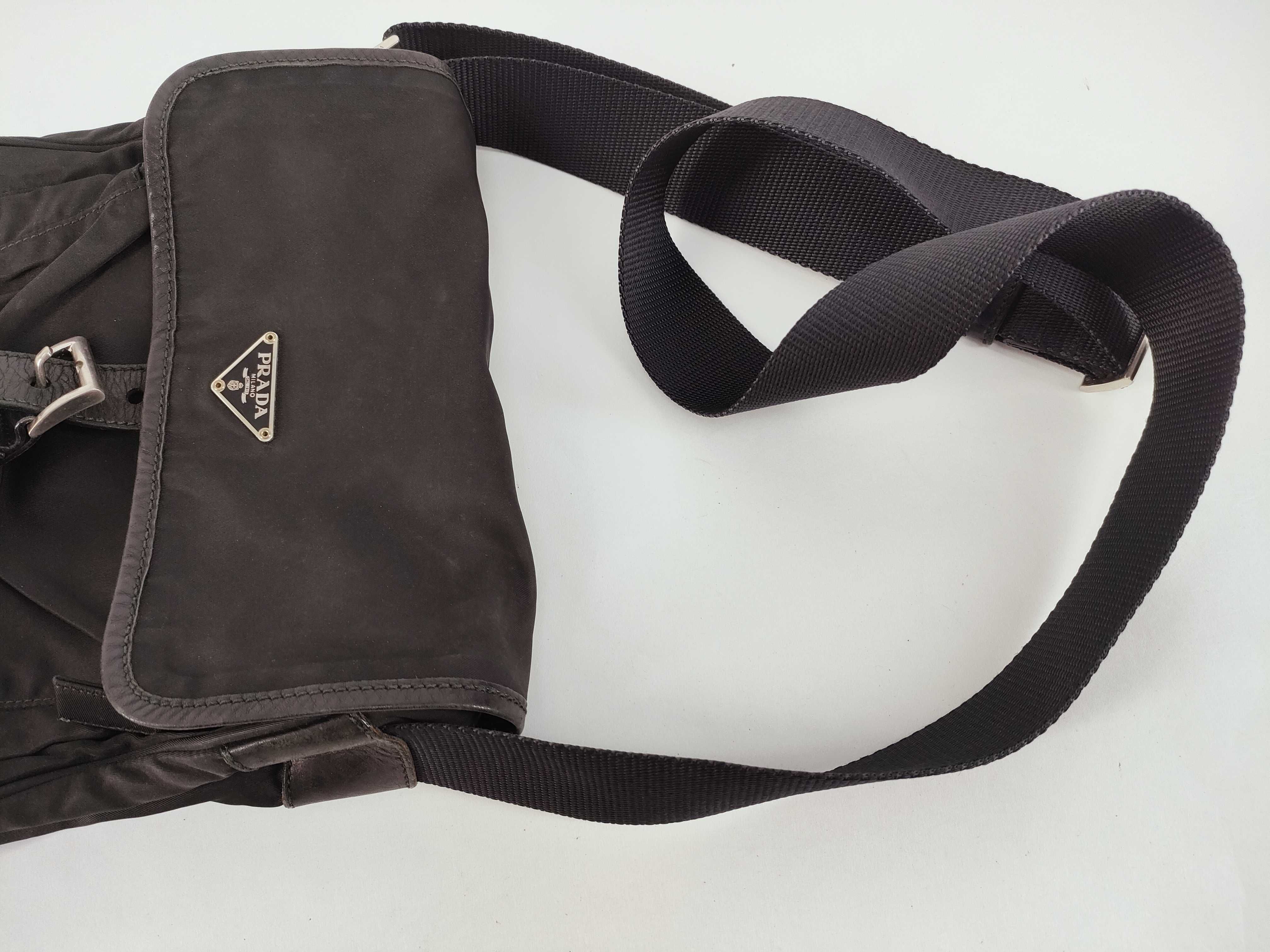 Triangle Logo Nylon Shoulder Bag White Tag 14 Shoulder Bag — view 3