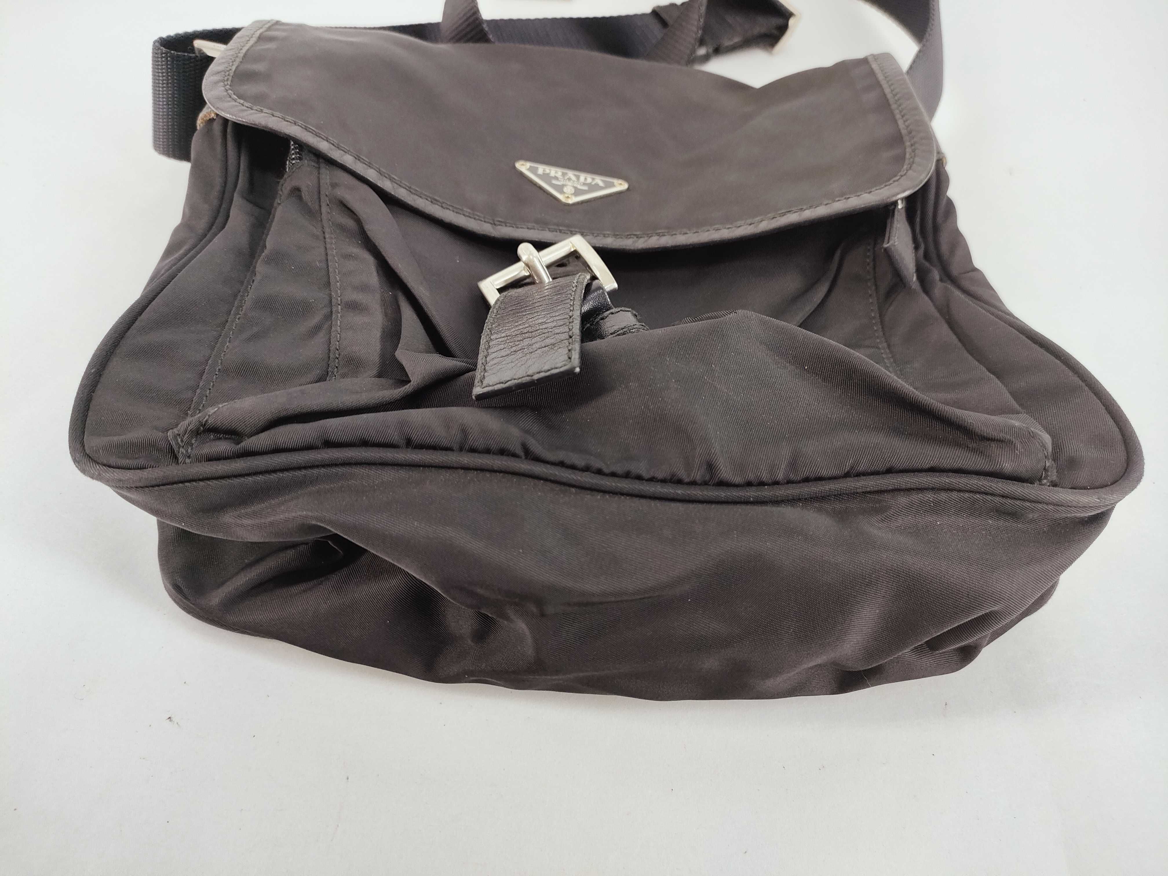 Triangle Logo Nylon Shoulder Bag White Tag 14 Shoulder Bag — view 7